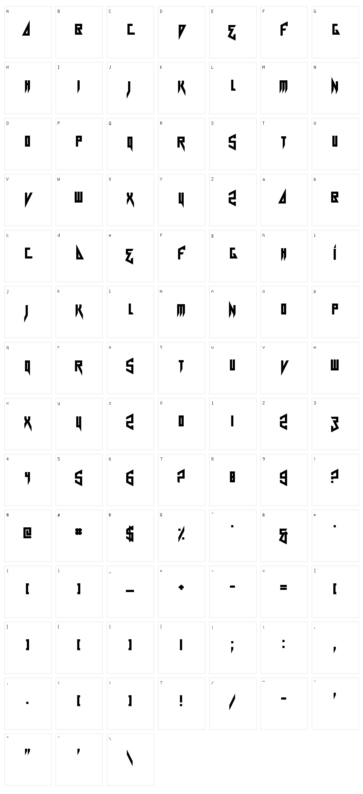 Card Shark Character Set