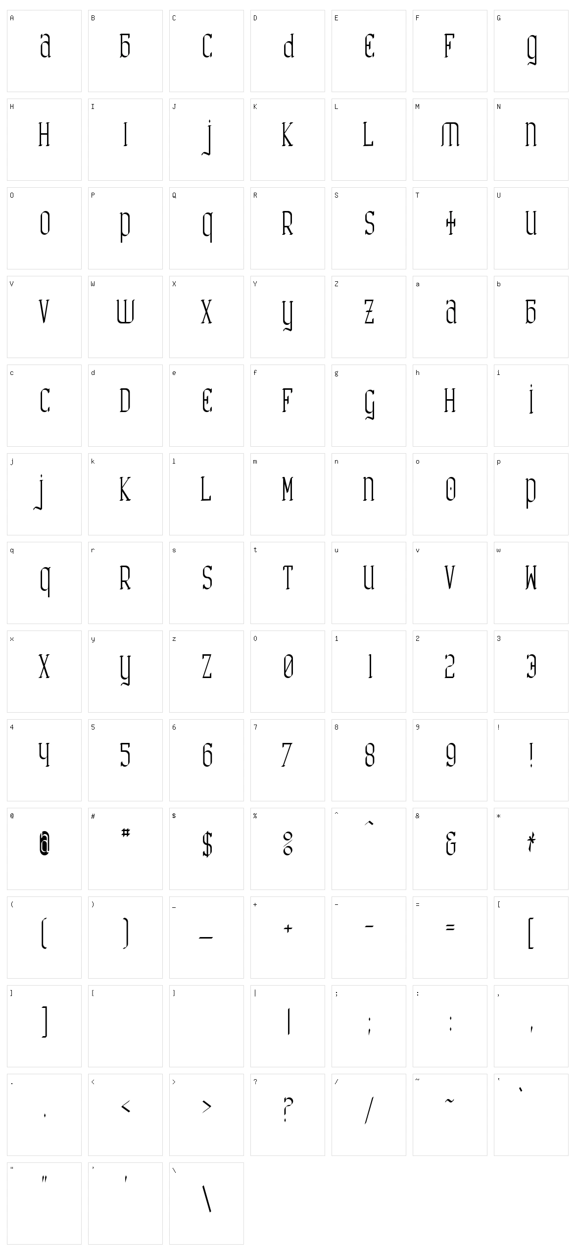 Catharsis Requiem Character Set