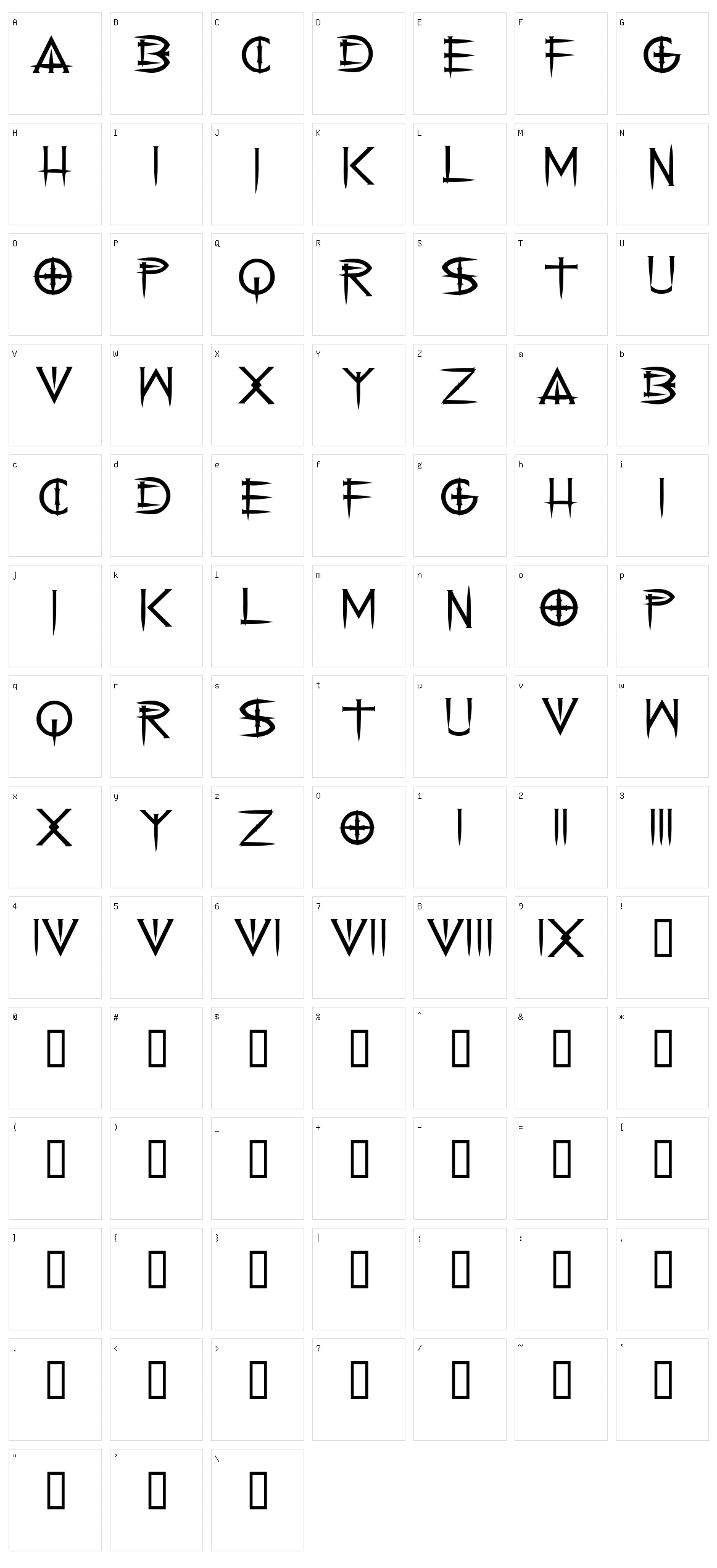 Cenobyte Character Set