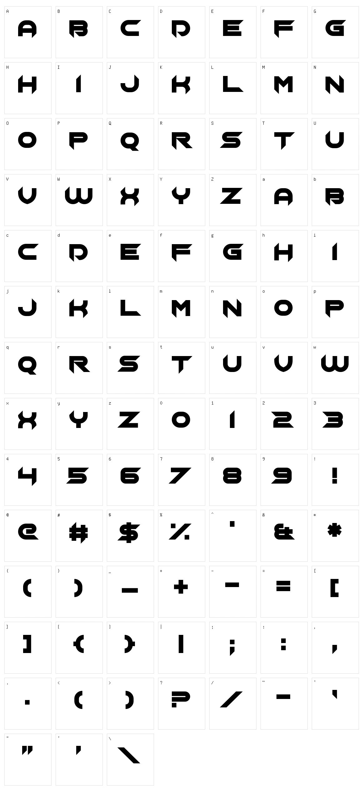 Chopsic Character Set