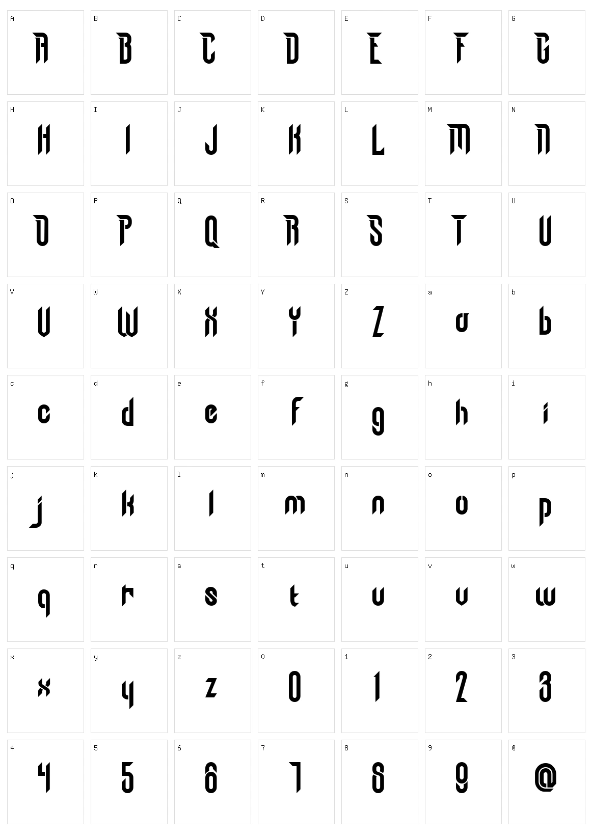 Chronosphere Character Set