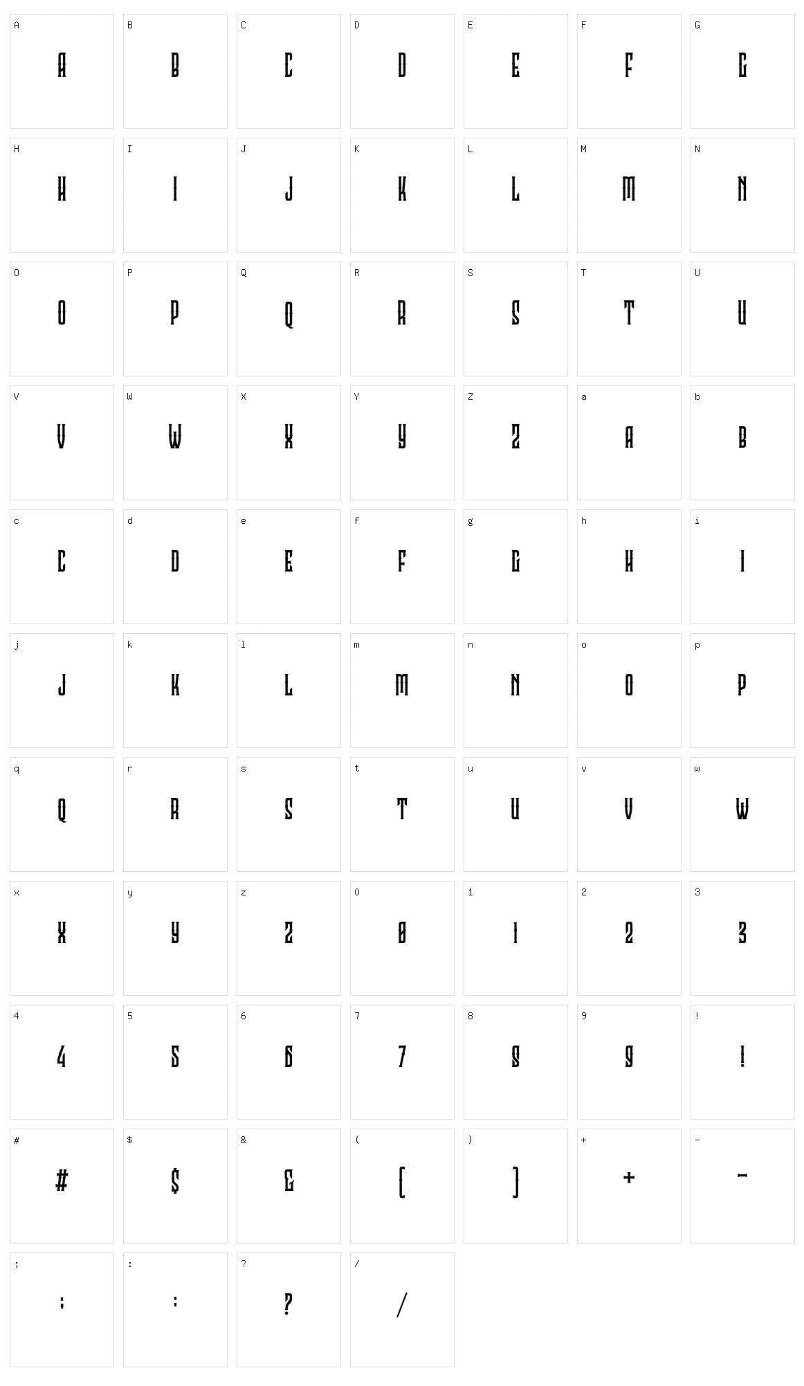 Clobot Character Set