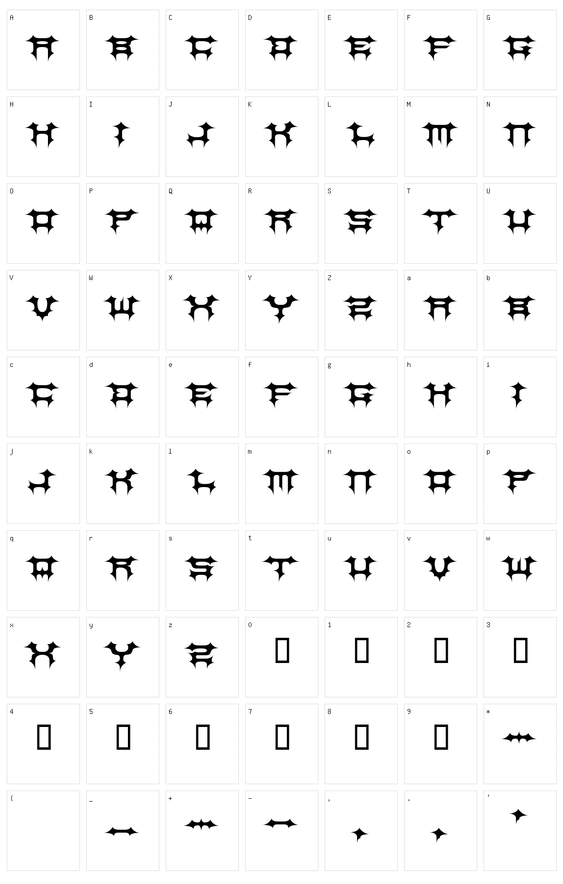 Cosmic Bats Character Set