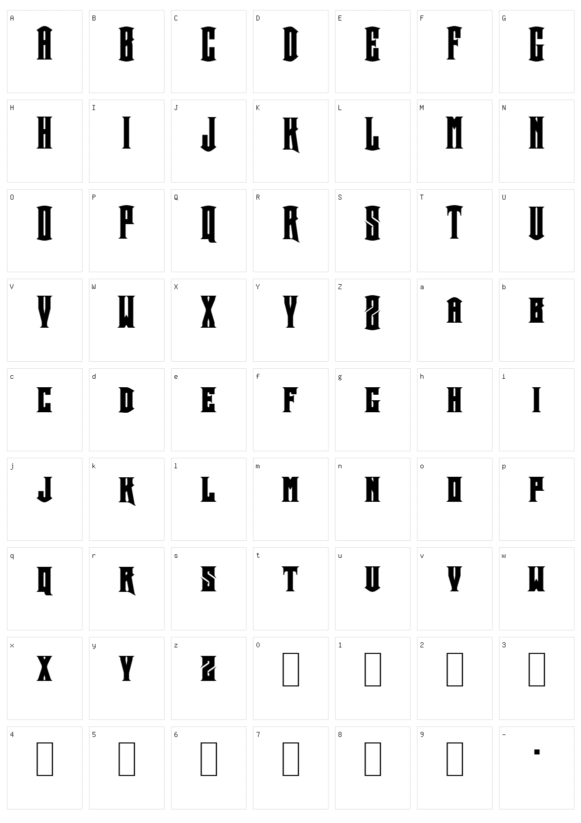 Crown Title Character Set