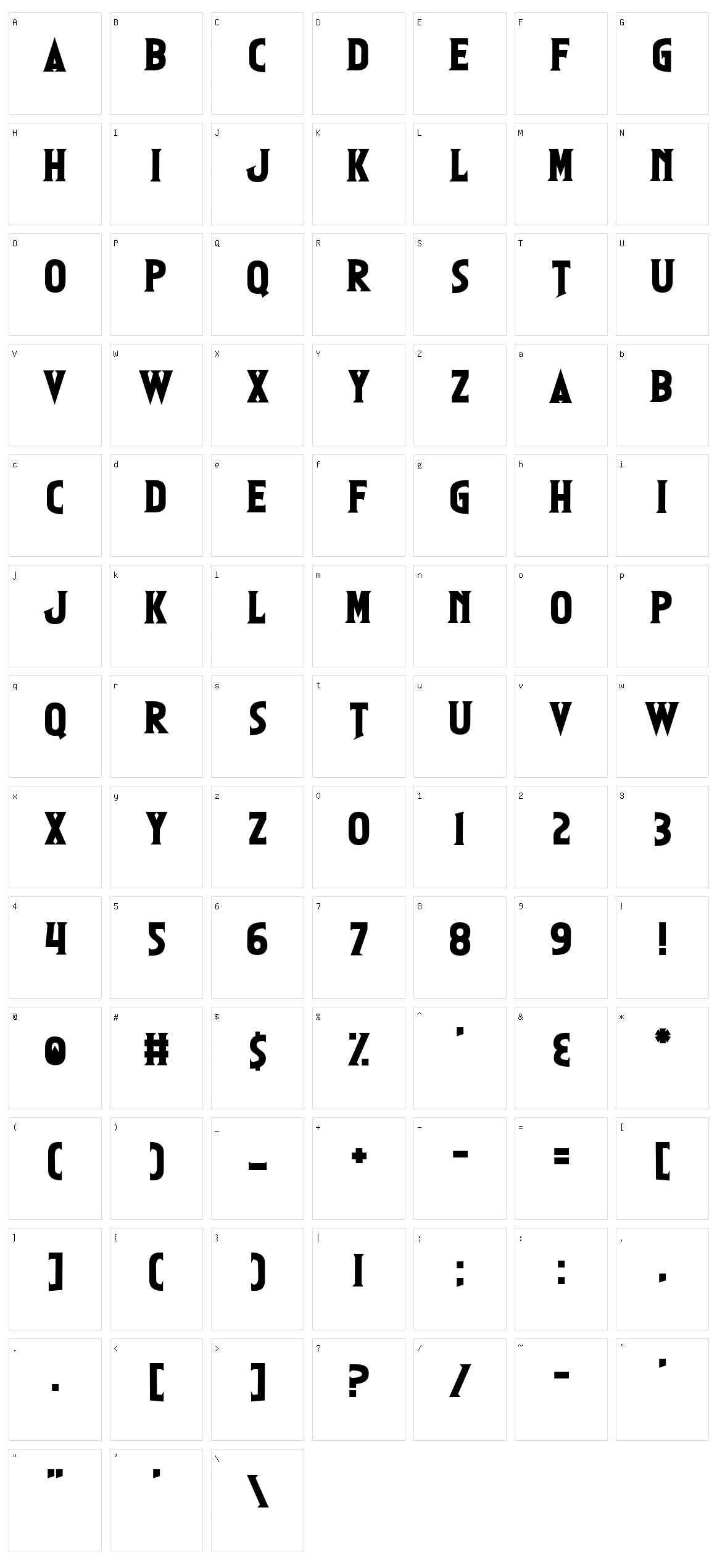 Cthulhu's Calling Character Set