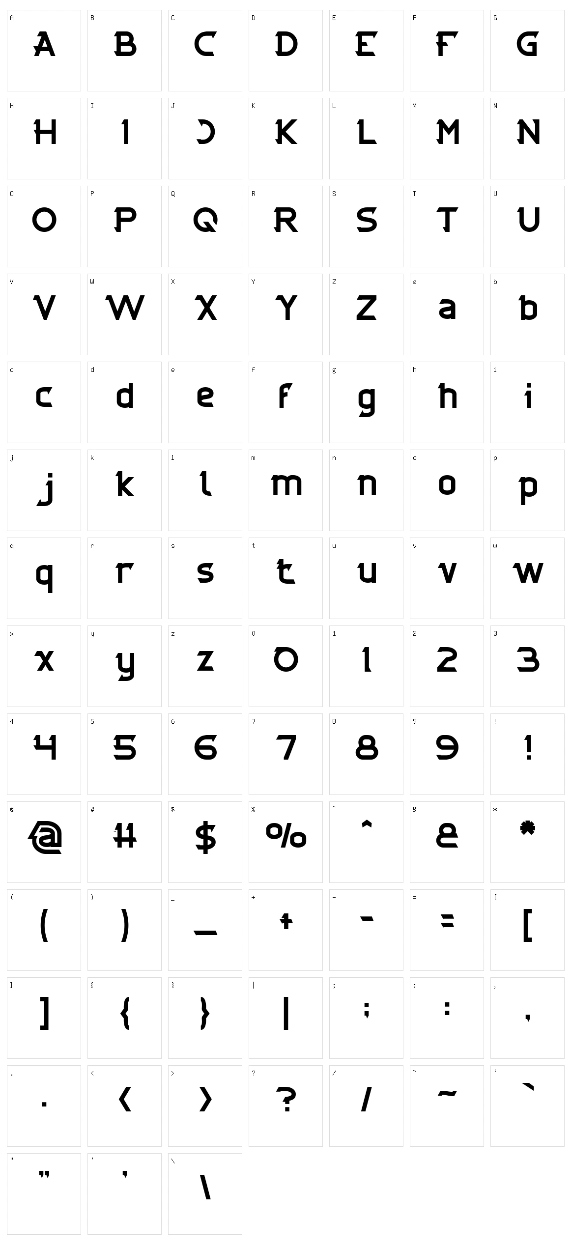 Cybertooth Character Set