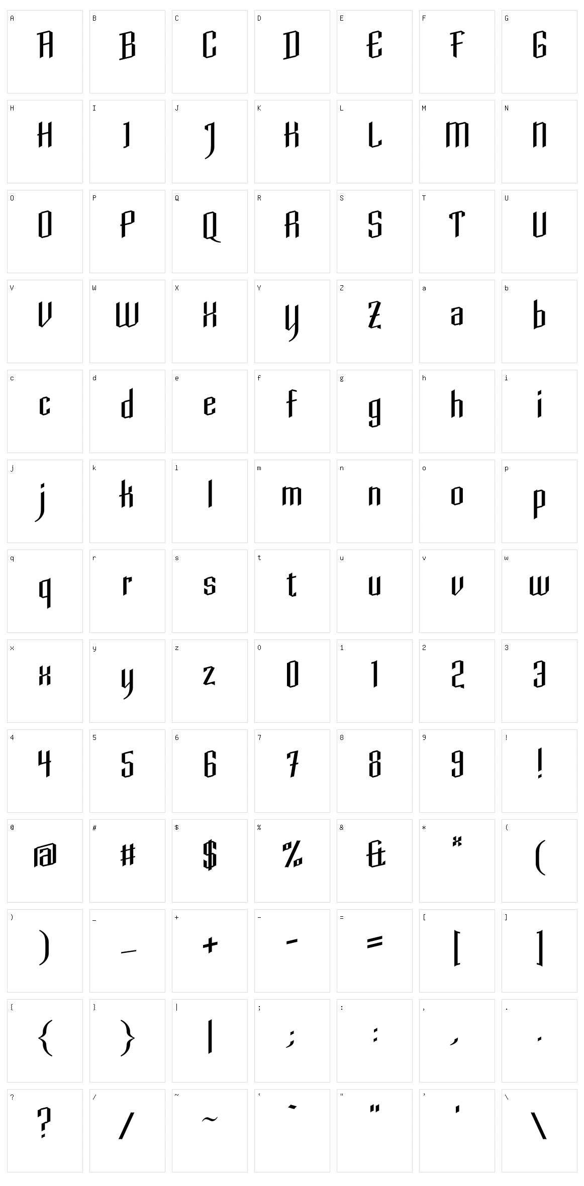 Daimonion Character Set