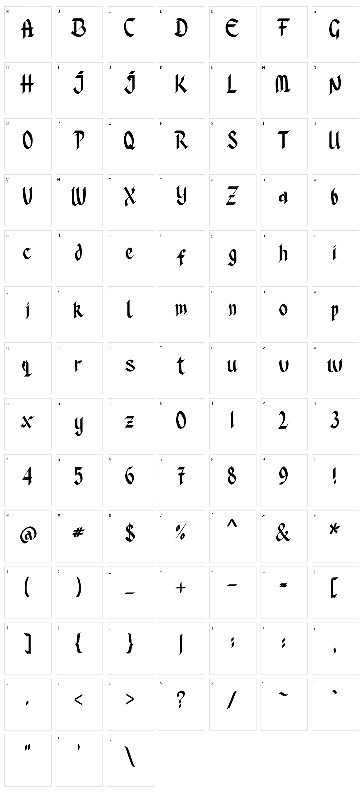 Dark Combo Character Set