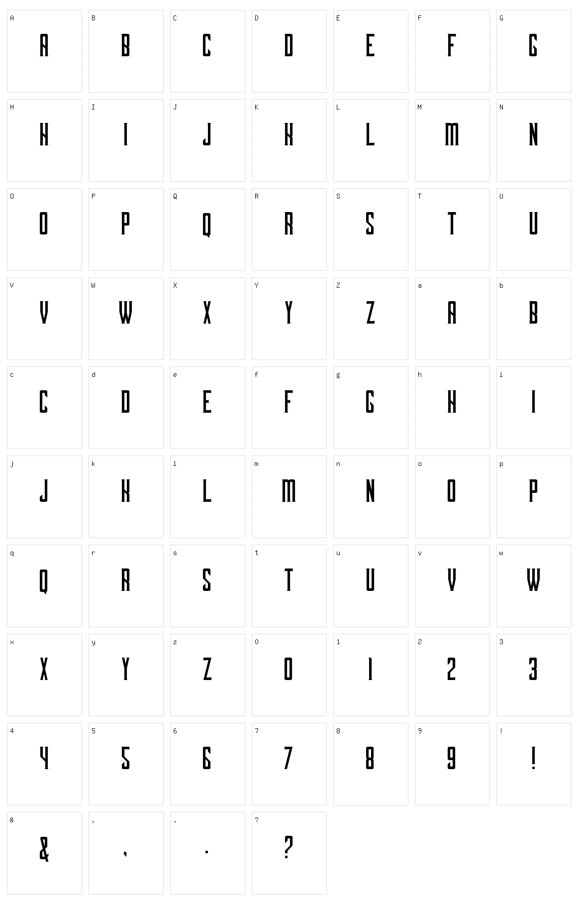 Dark Ministry Character Set