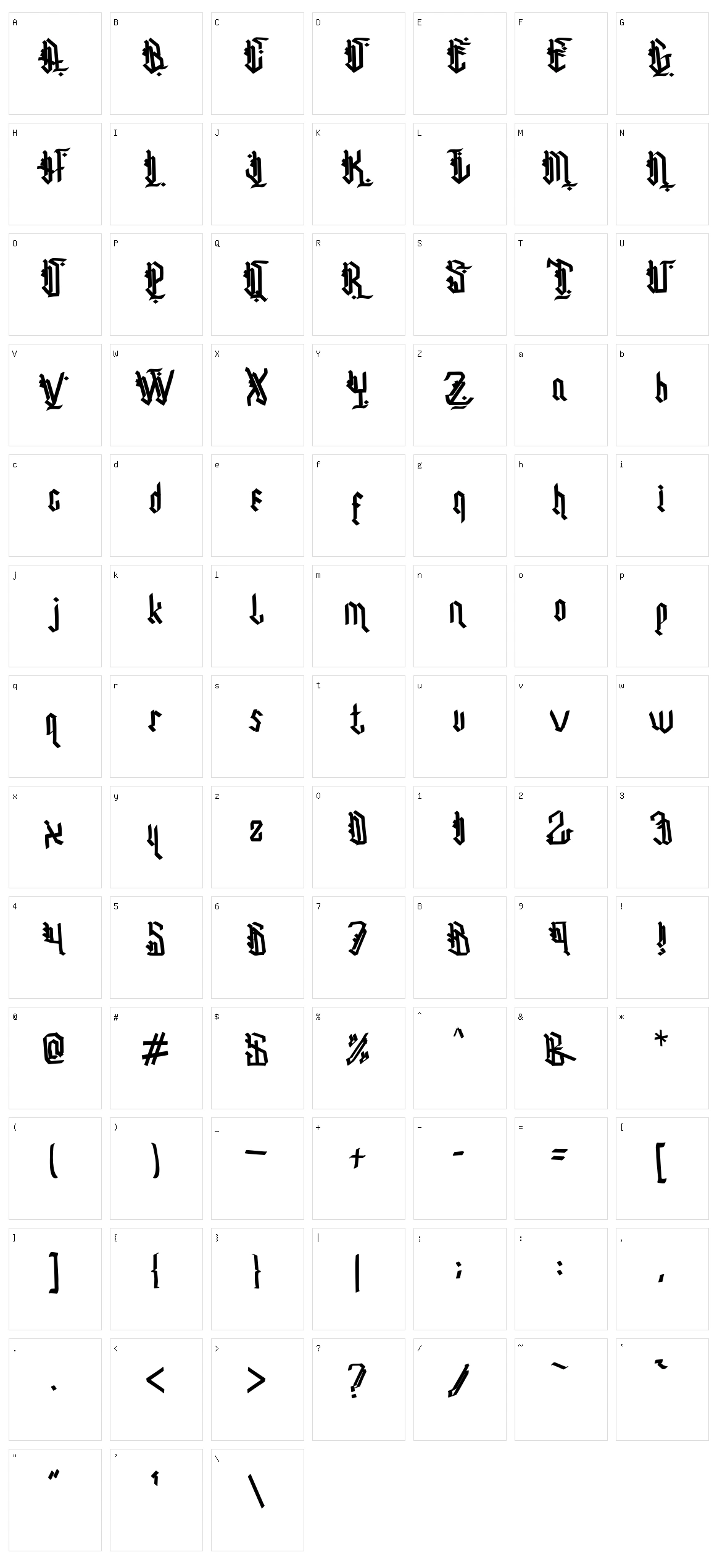 Dark Shuriken Character Set