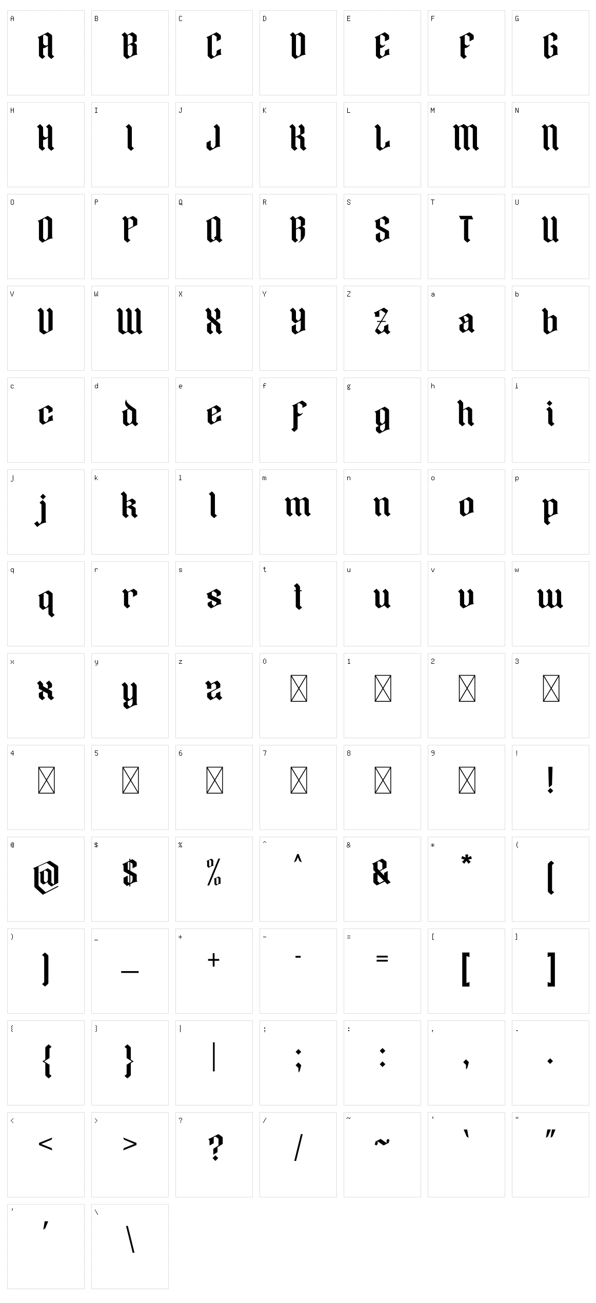 Darksoul Character Set