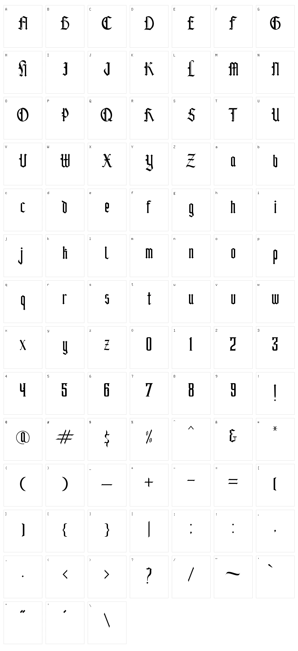 Deathmatch Character Set