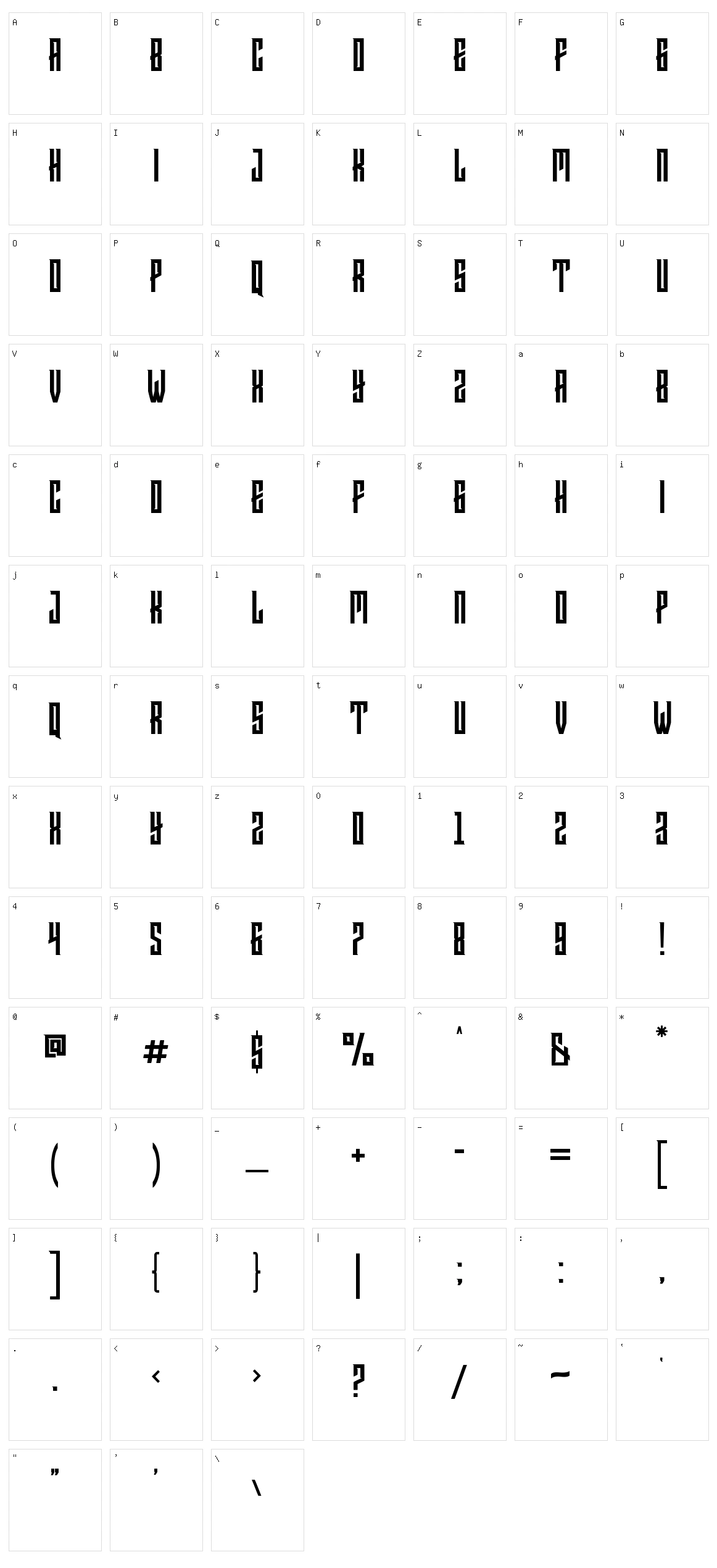 Demarus Character Set