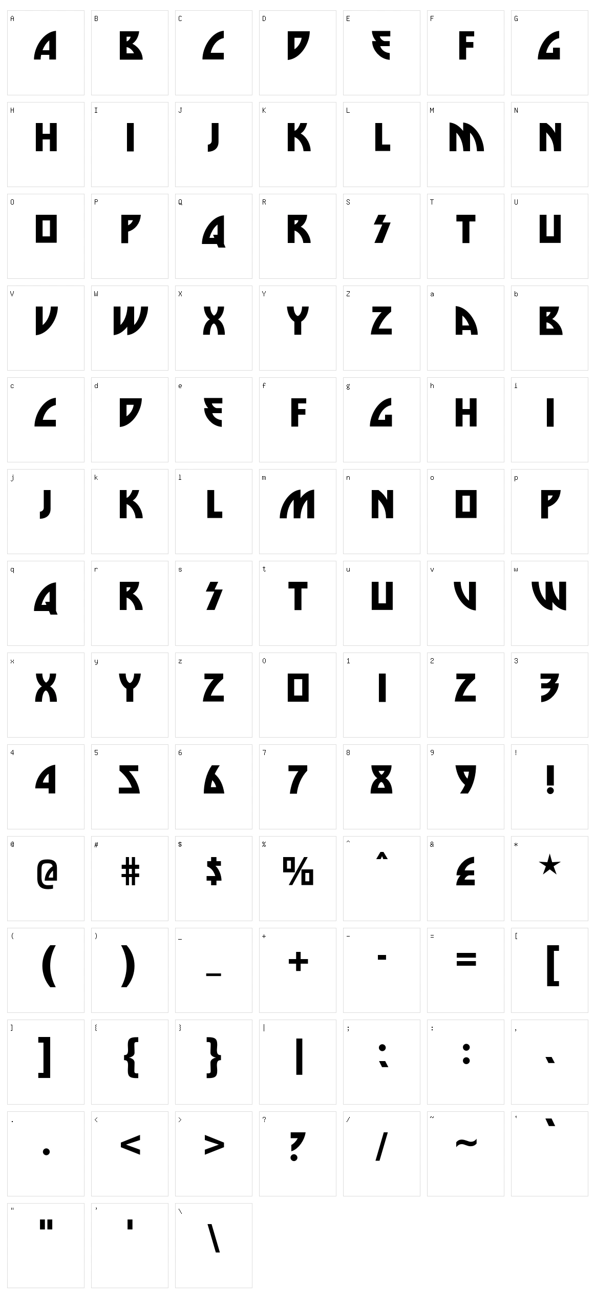 Die Nasty Character Set