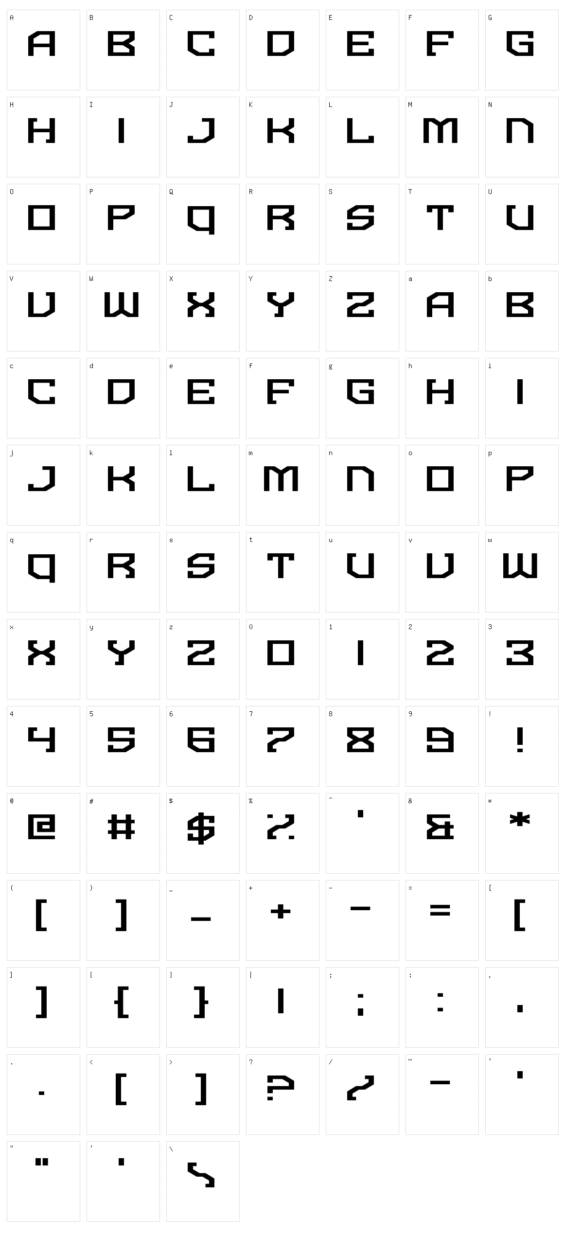 Dominian Character Set