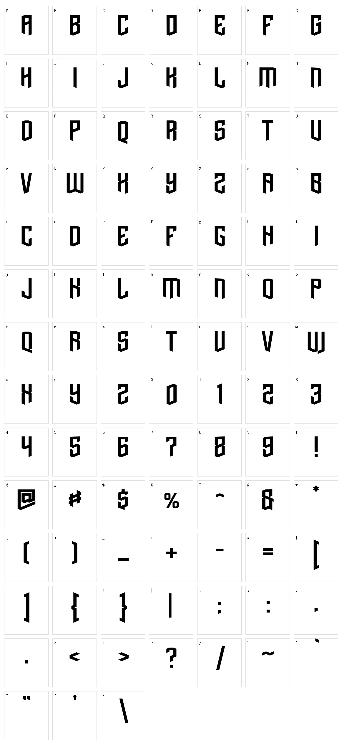 Doomzday Character Set