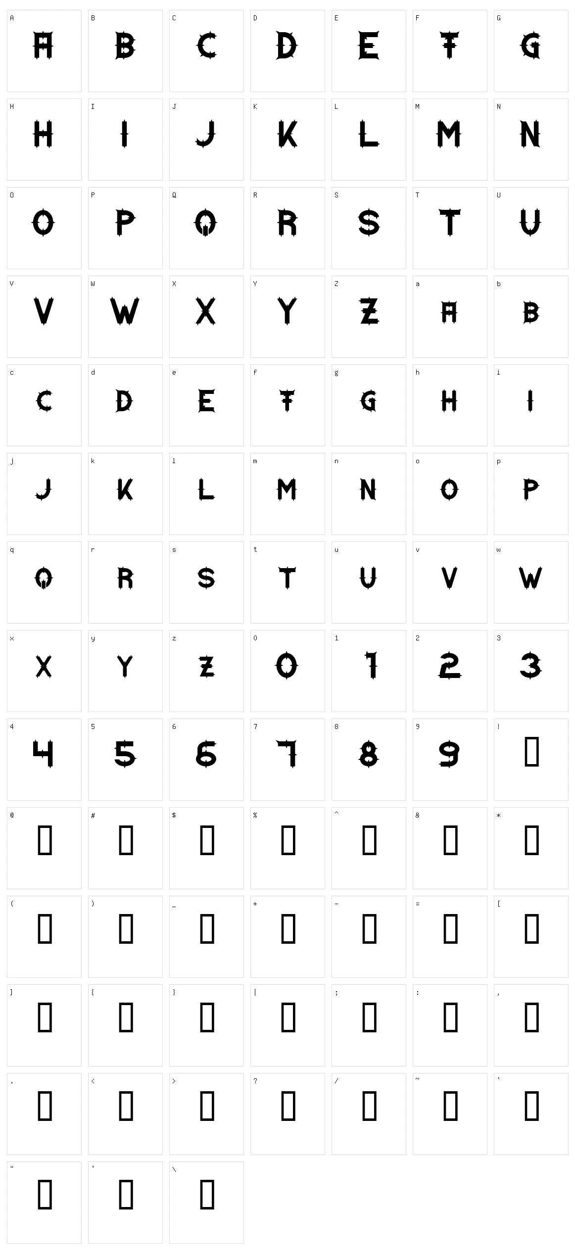 Dornen Character Set