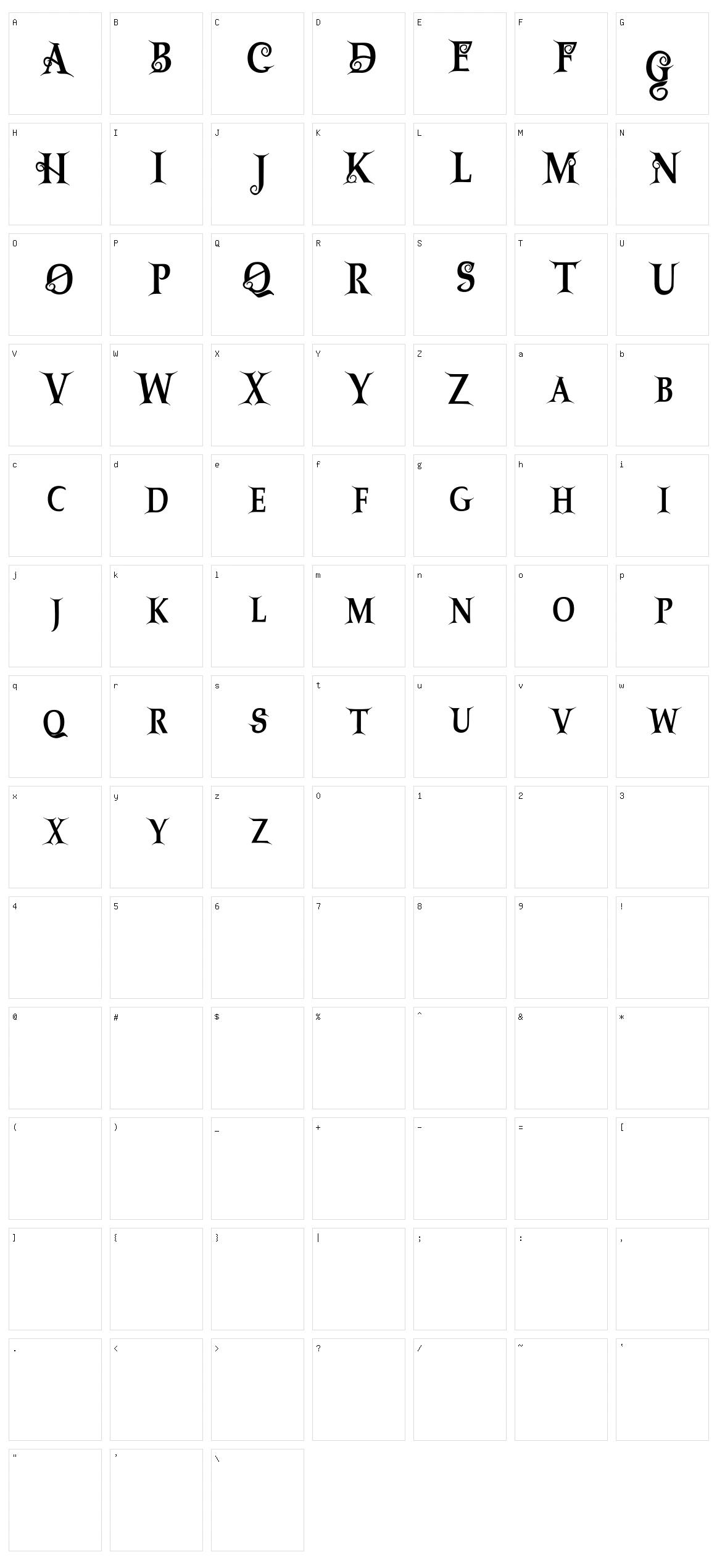 Dragon Character Set