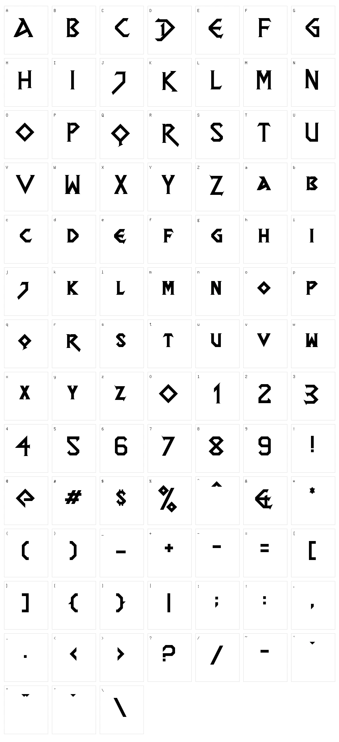 DragonSlapper Character Set