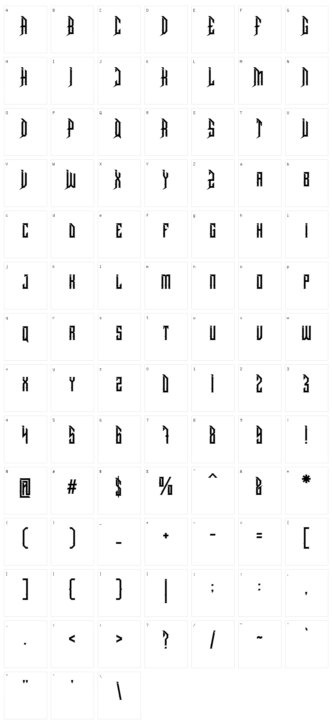 Dramaga Character Set