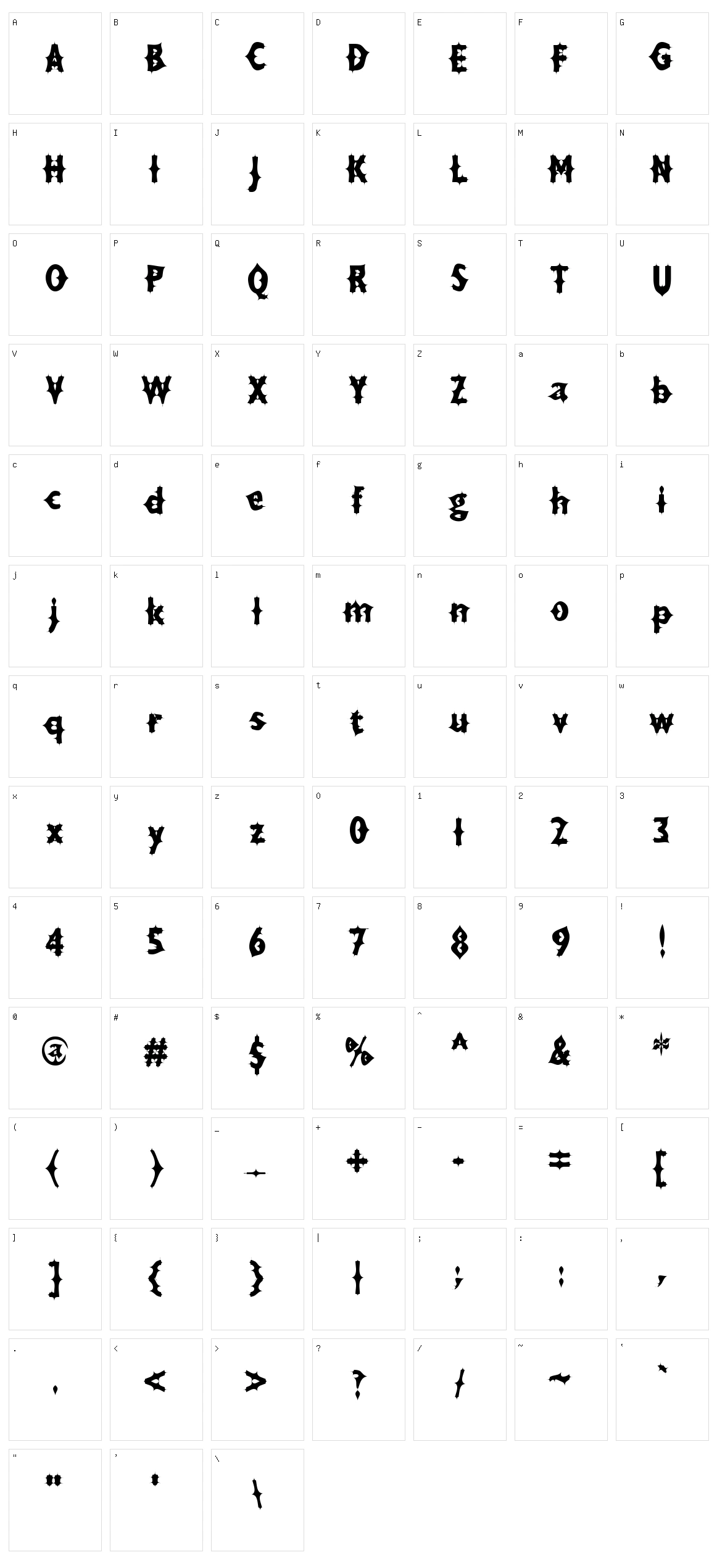 Drax Luma Character Set