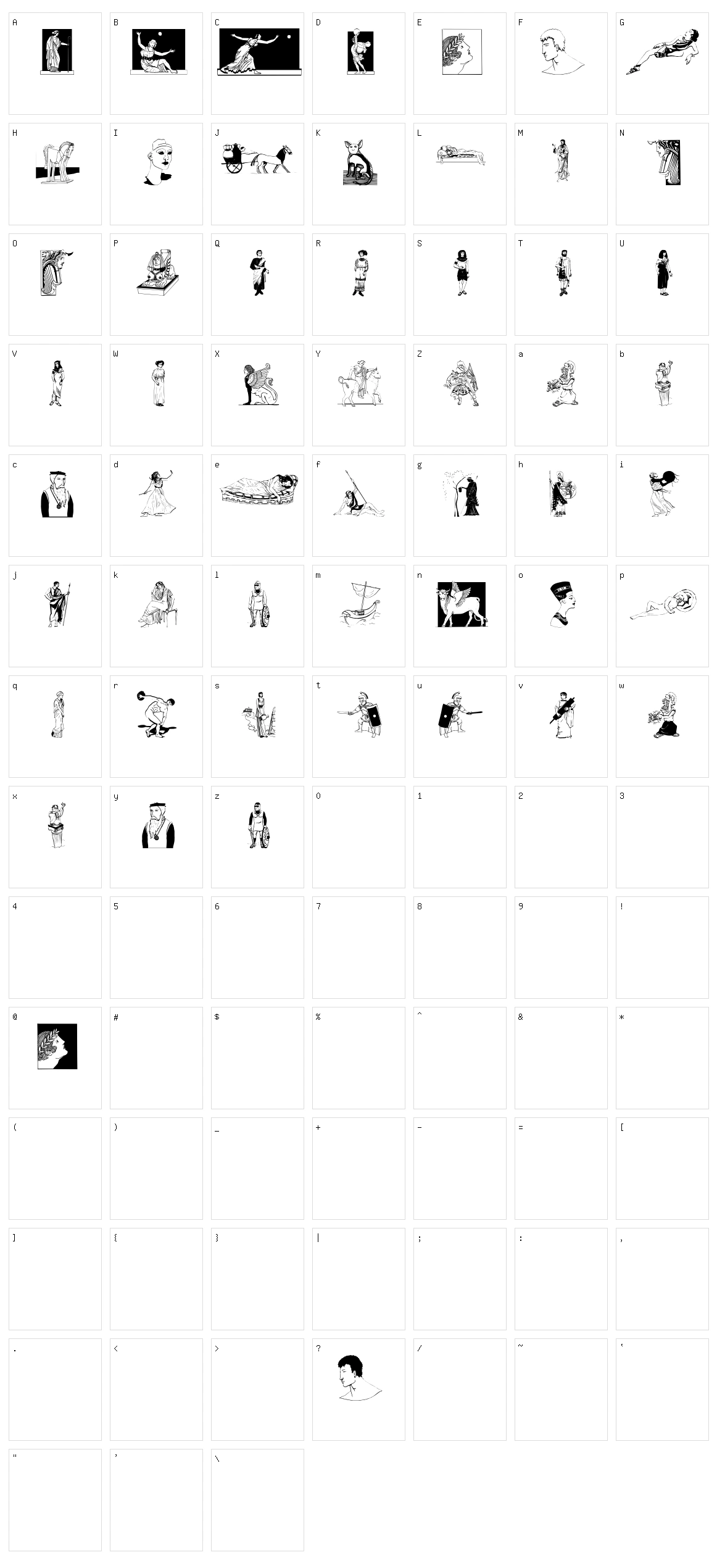 Classic Bats Character Set