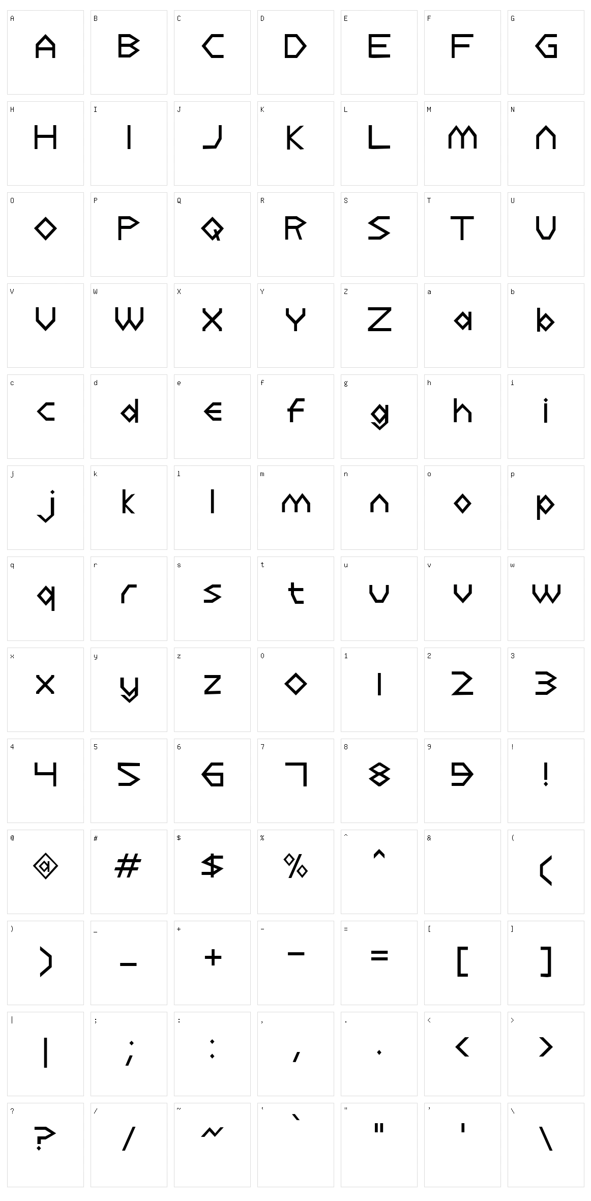 Dulethia Character Set
