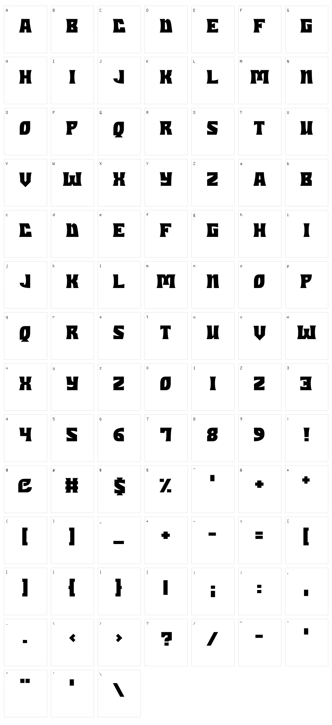 Dungeons Character Set