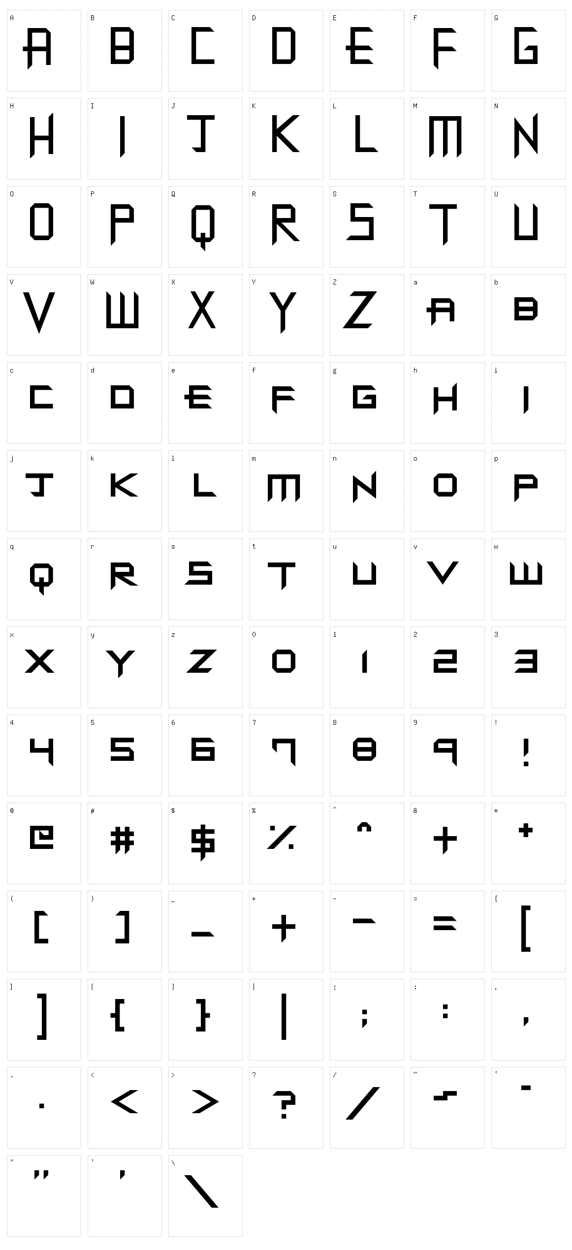 Dupstep Dungeons Character Set