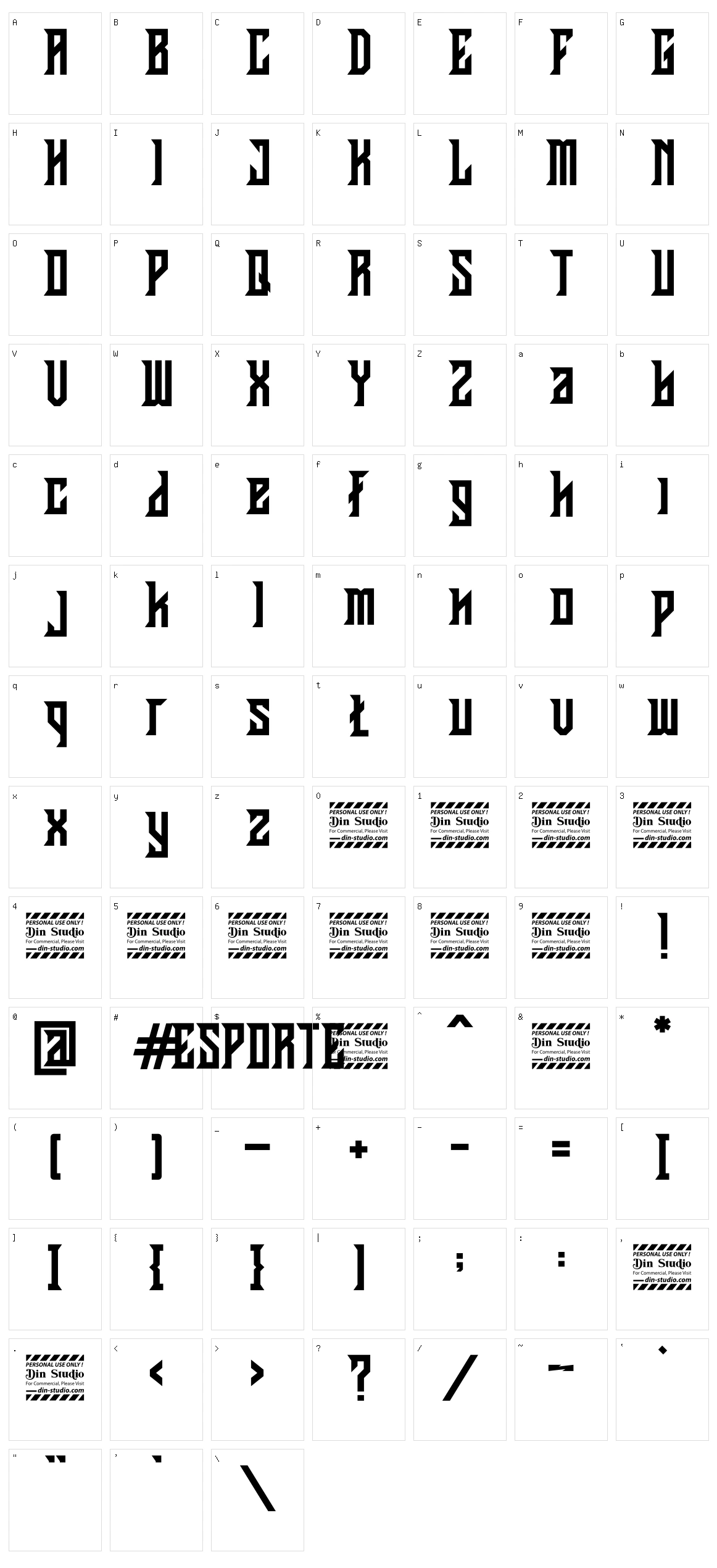 Esporte Character Set