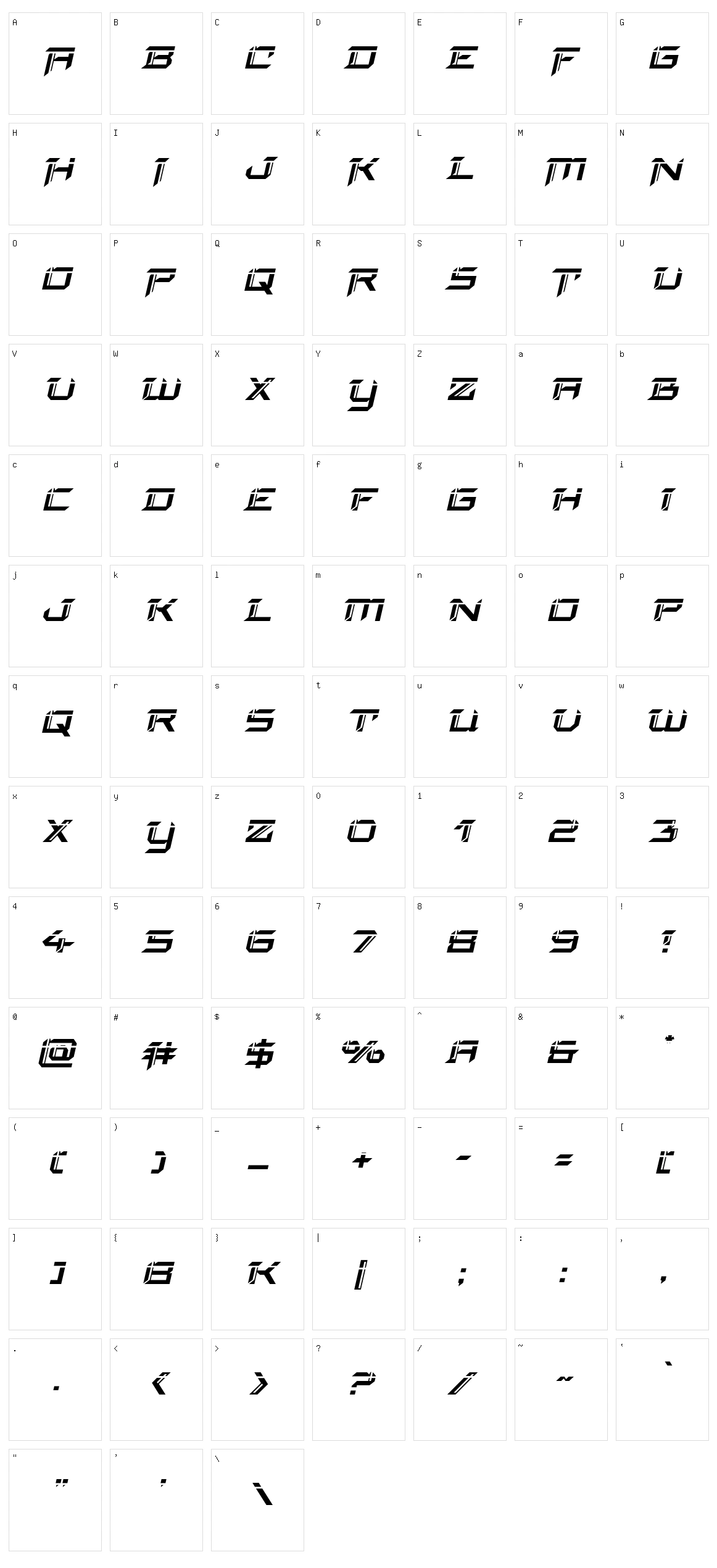 Final Front Character Set