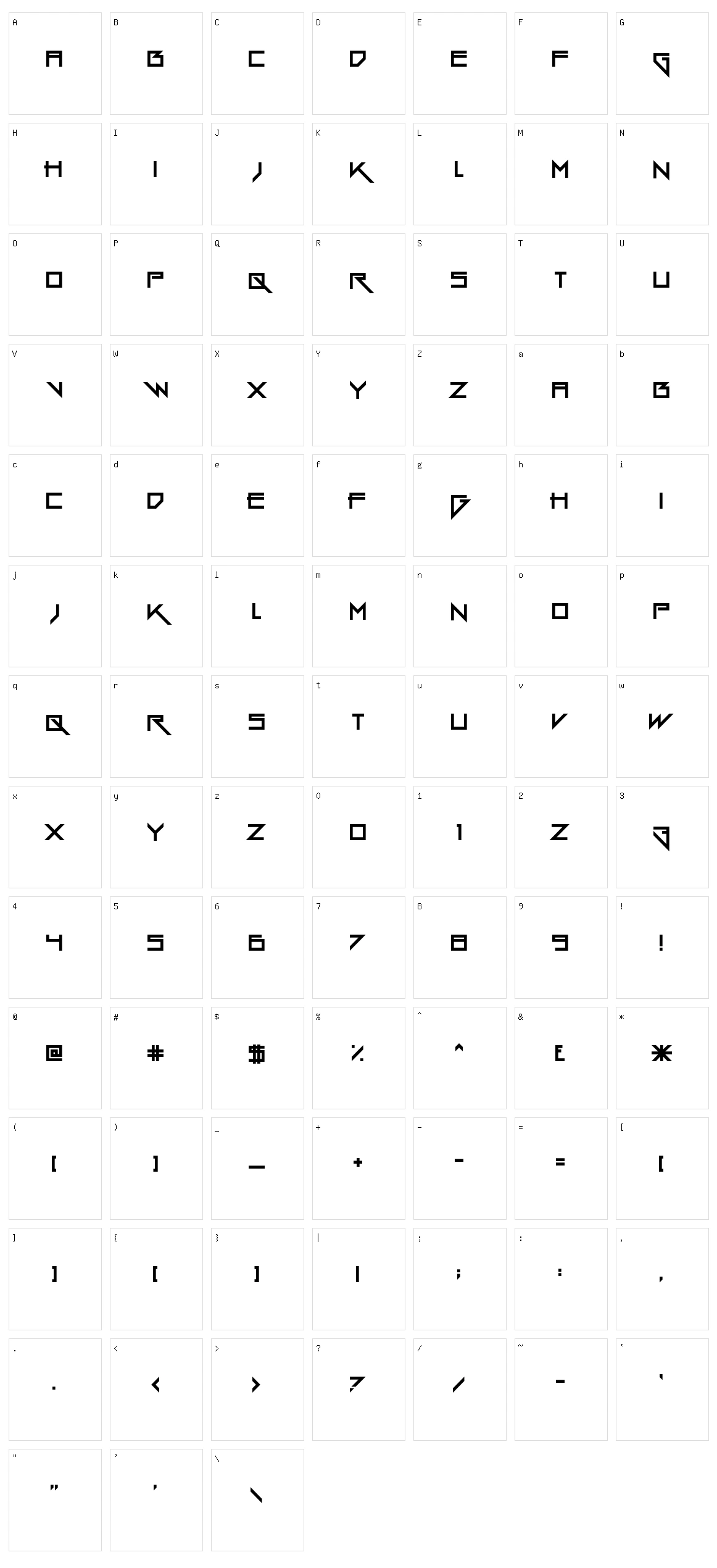 Gang Wolfik Character Set