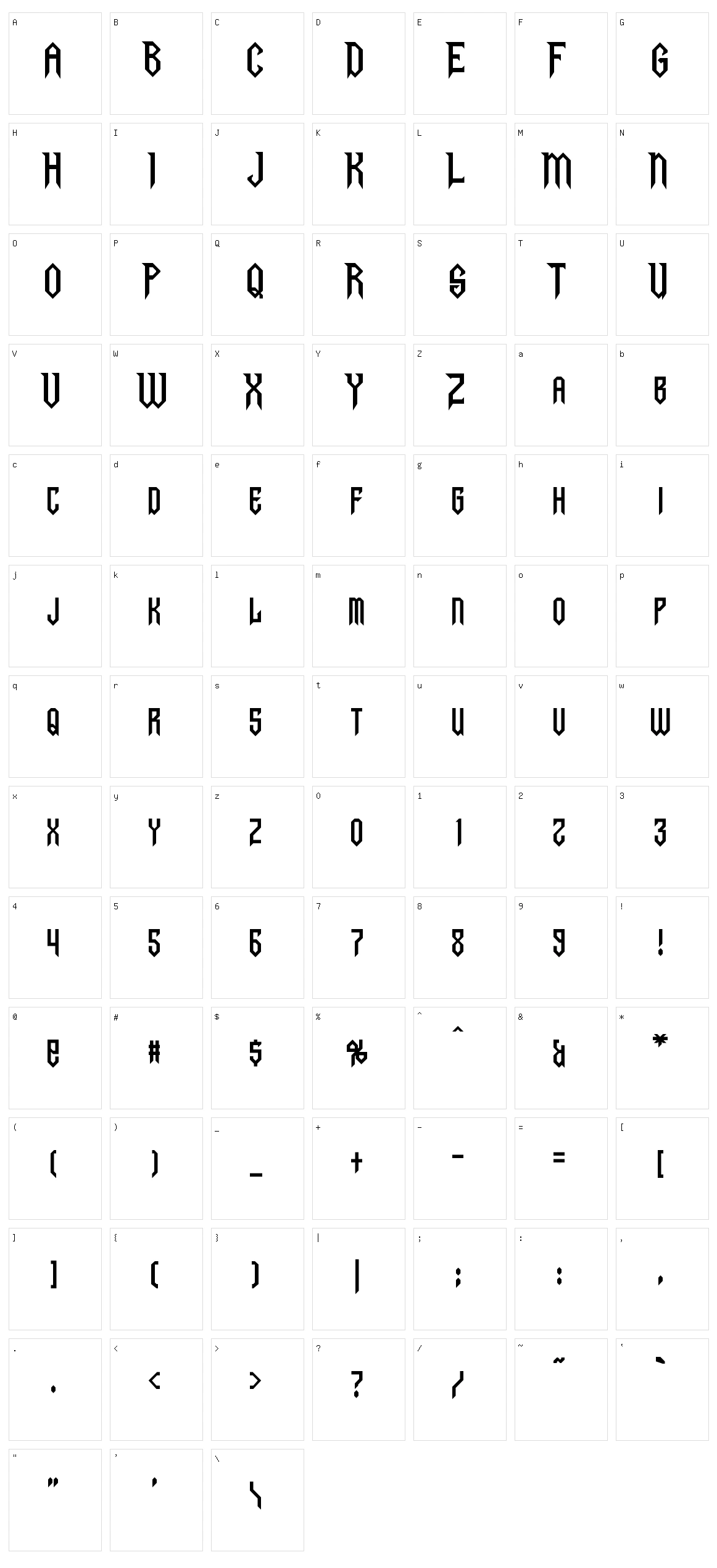 Gargoyles Character Set