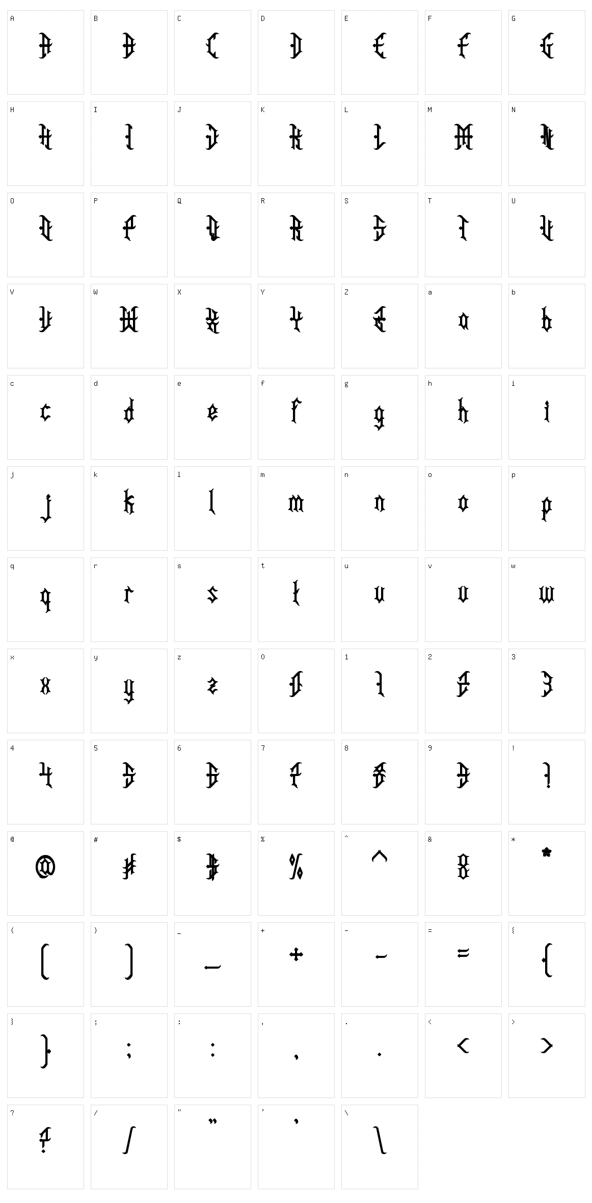Goat Horn Character Set