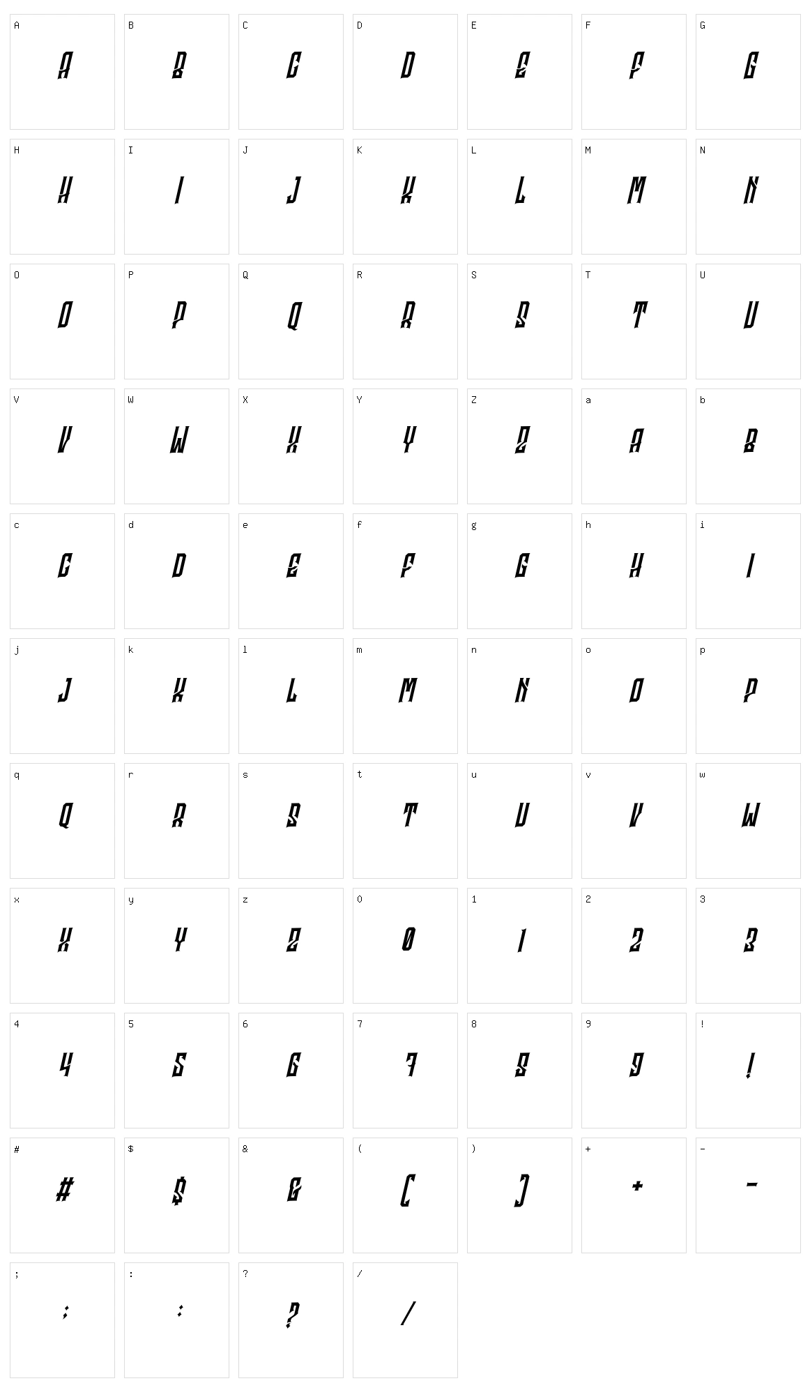 Godhong Character Set