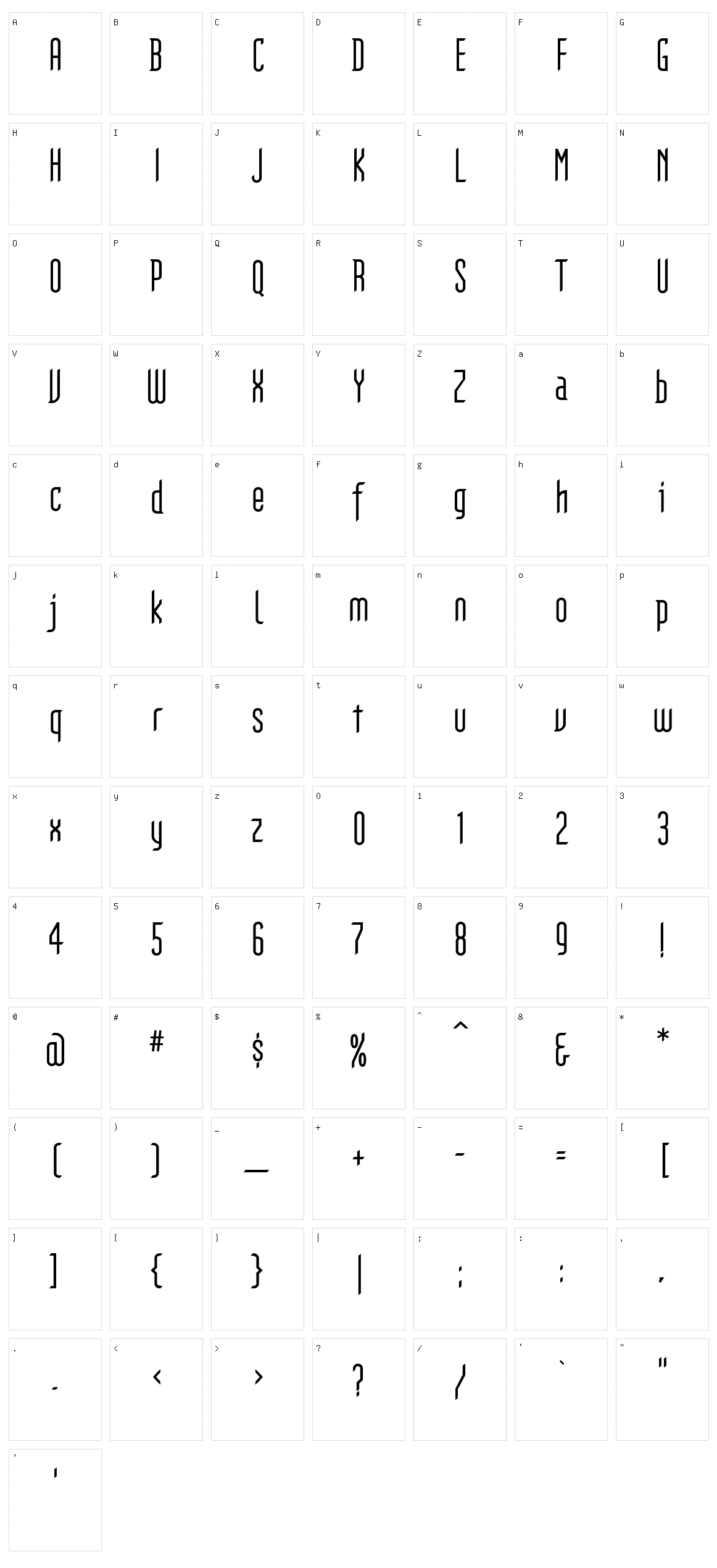 Gothikka Character Set