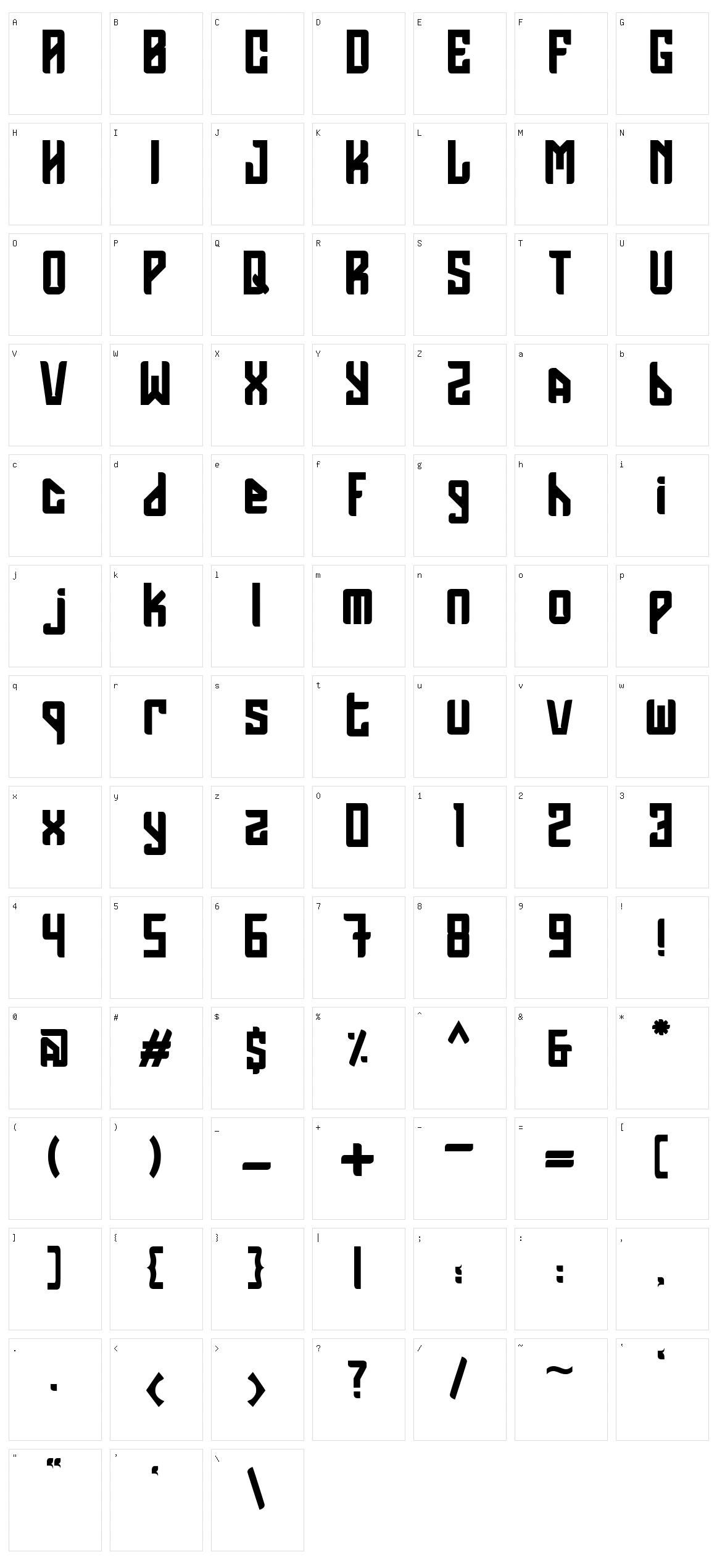 Grames Character Set