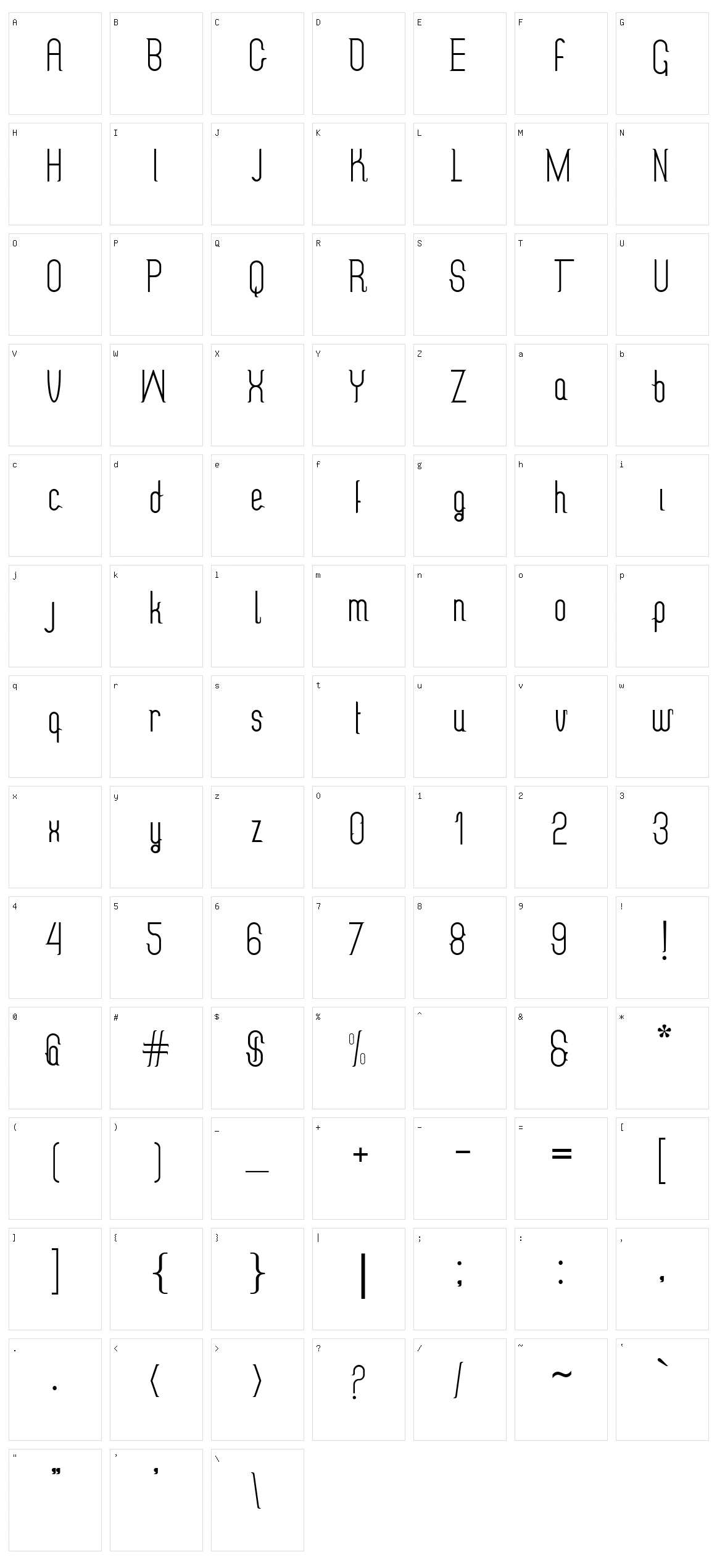 Guenue Character Set