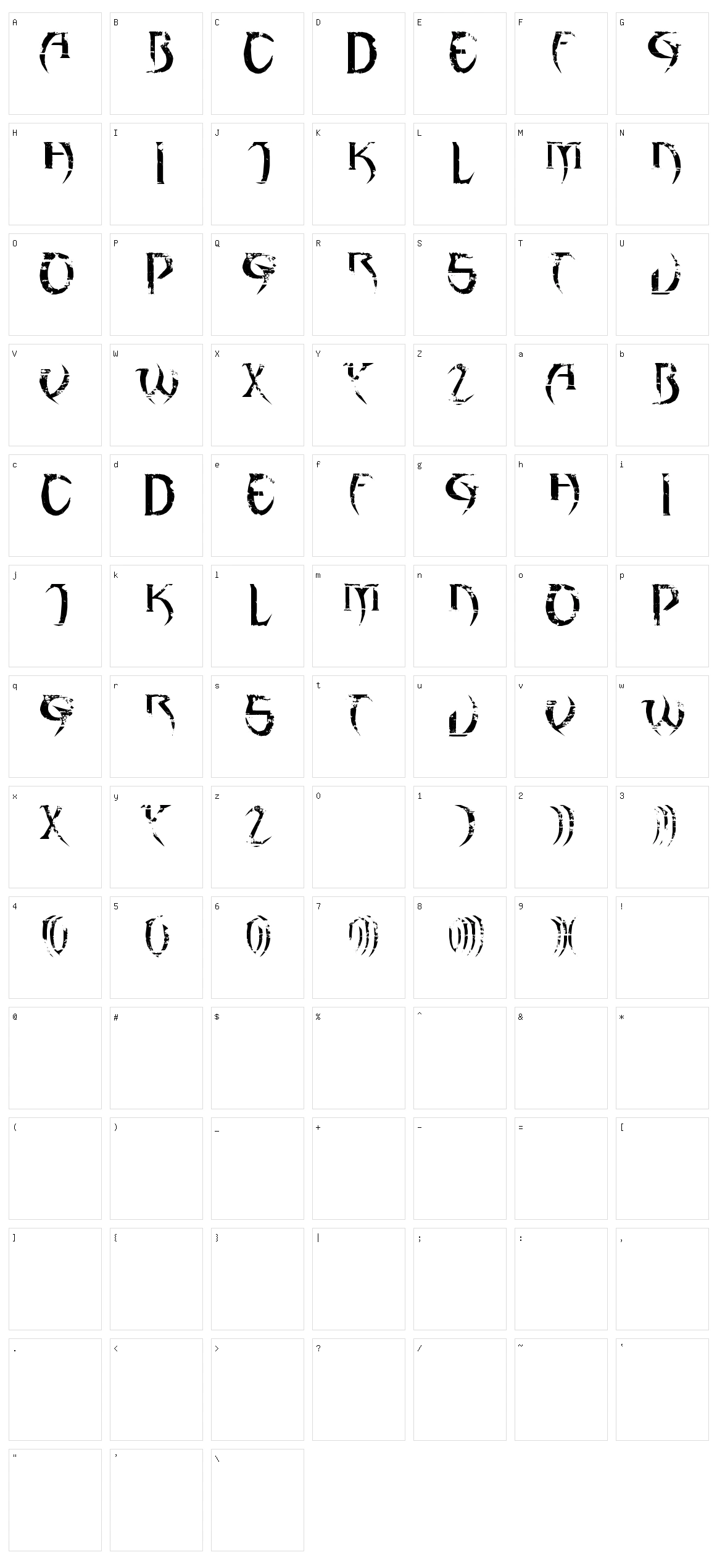 haAJJA Character Set