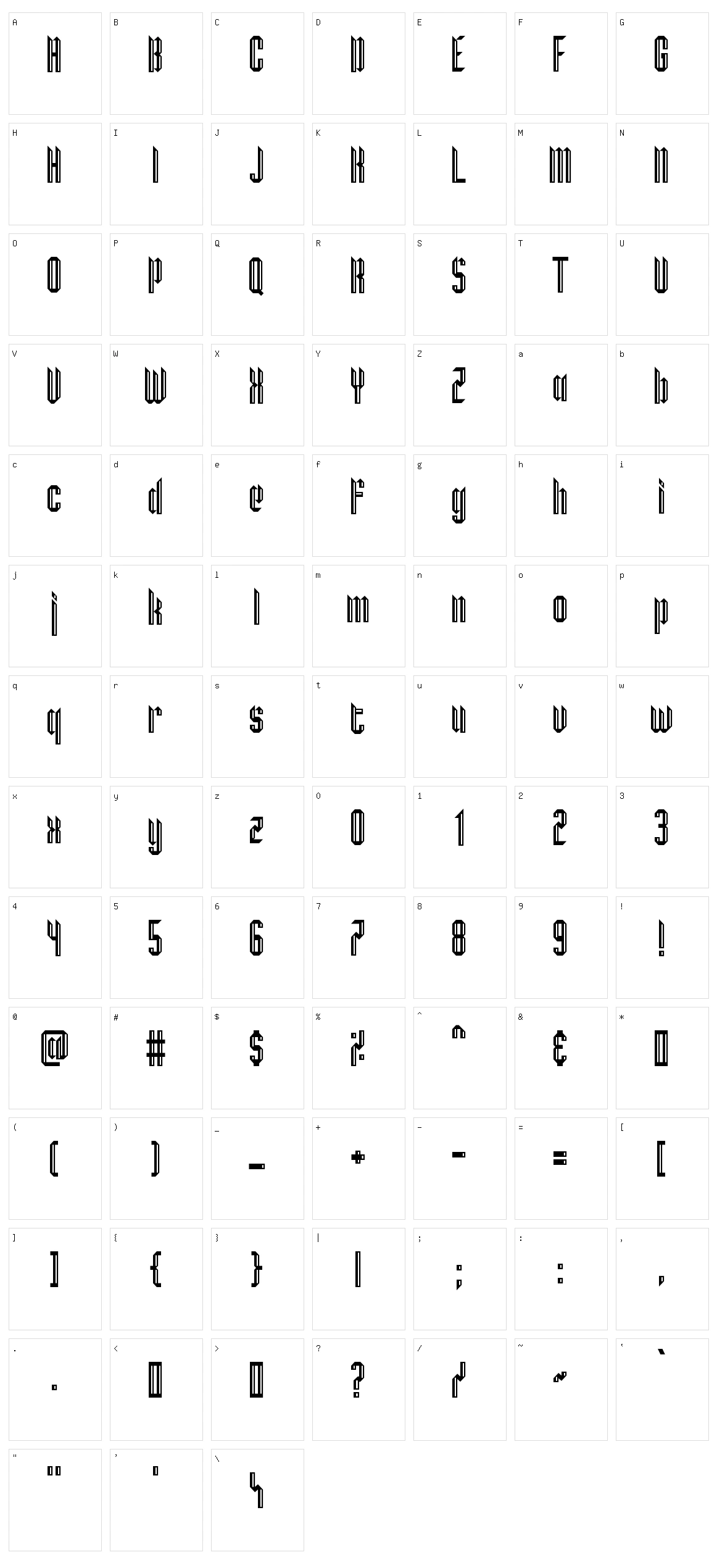 Hamburg Messe Character Set