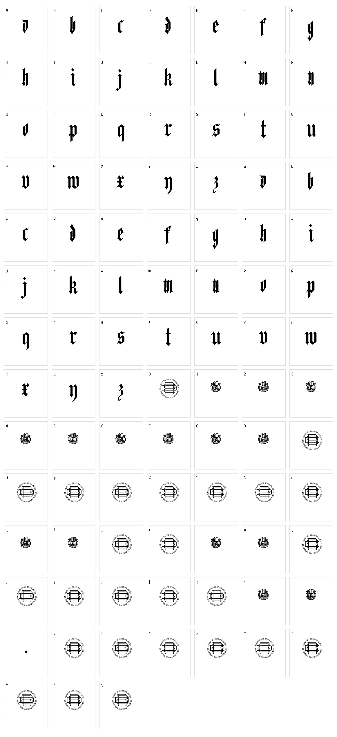 Hand Of Doom Character Set