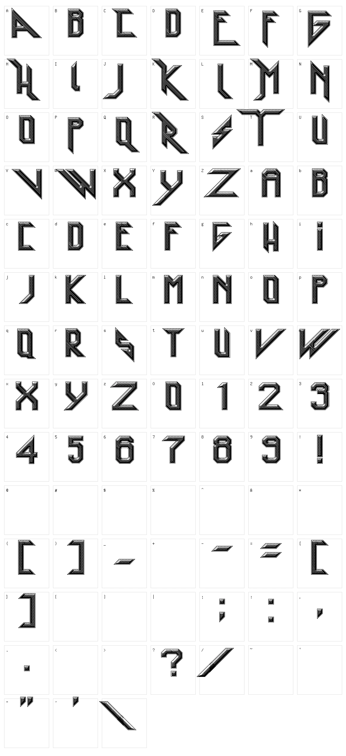 Heavy Metal Rocking Character Set