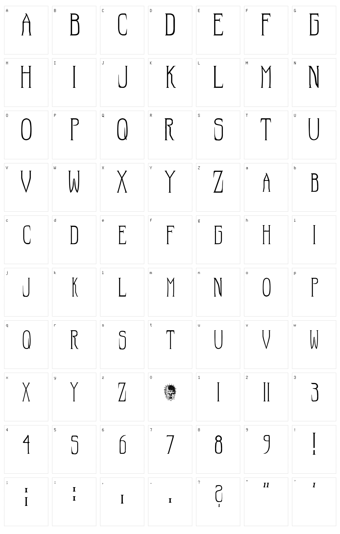 Hellraiser Character Set