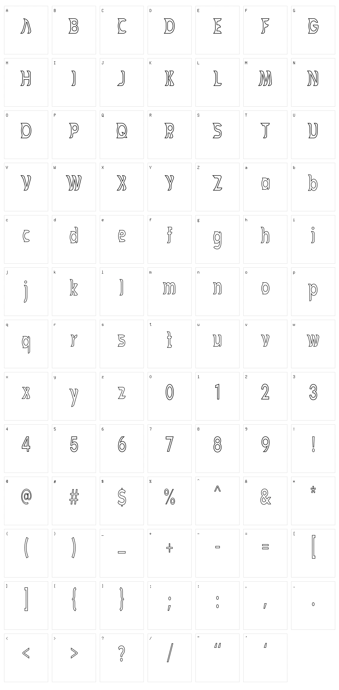 Hobbitam Character Set