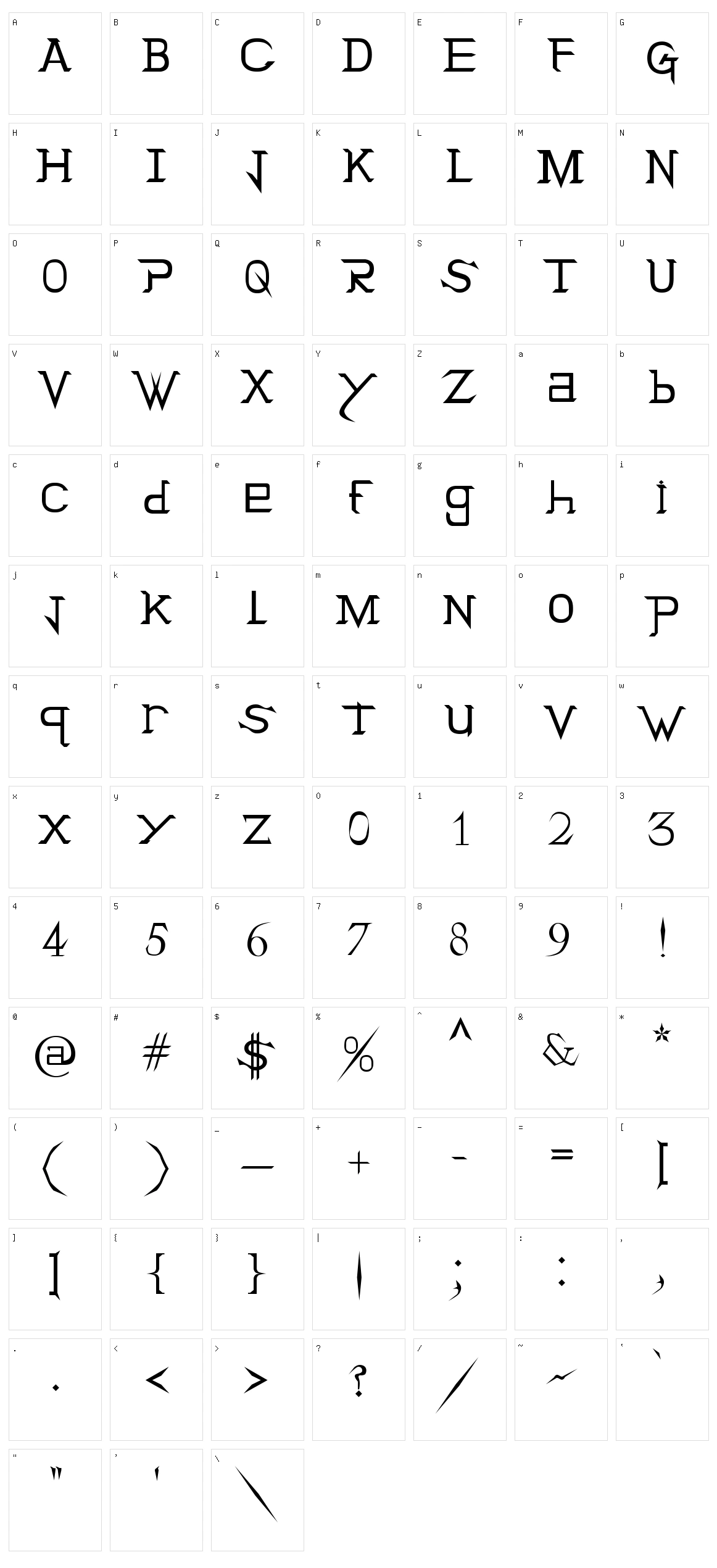 Holitter Titan Character Set