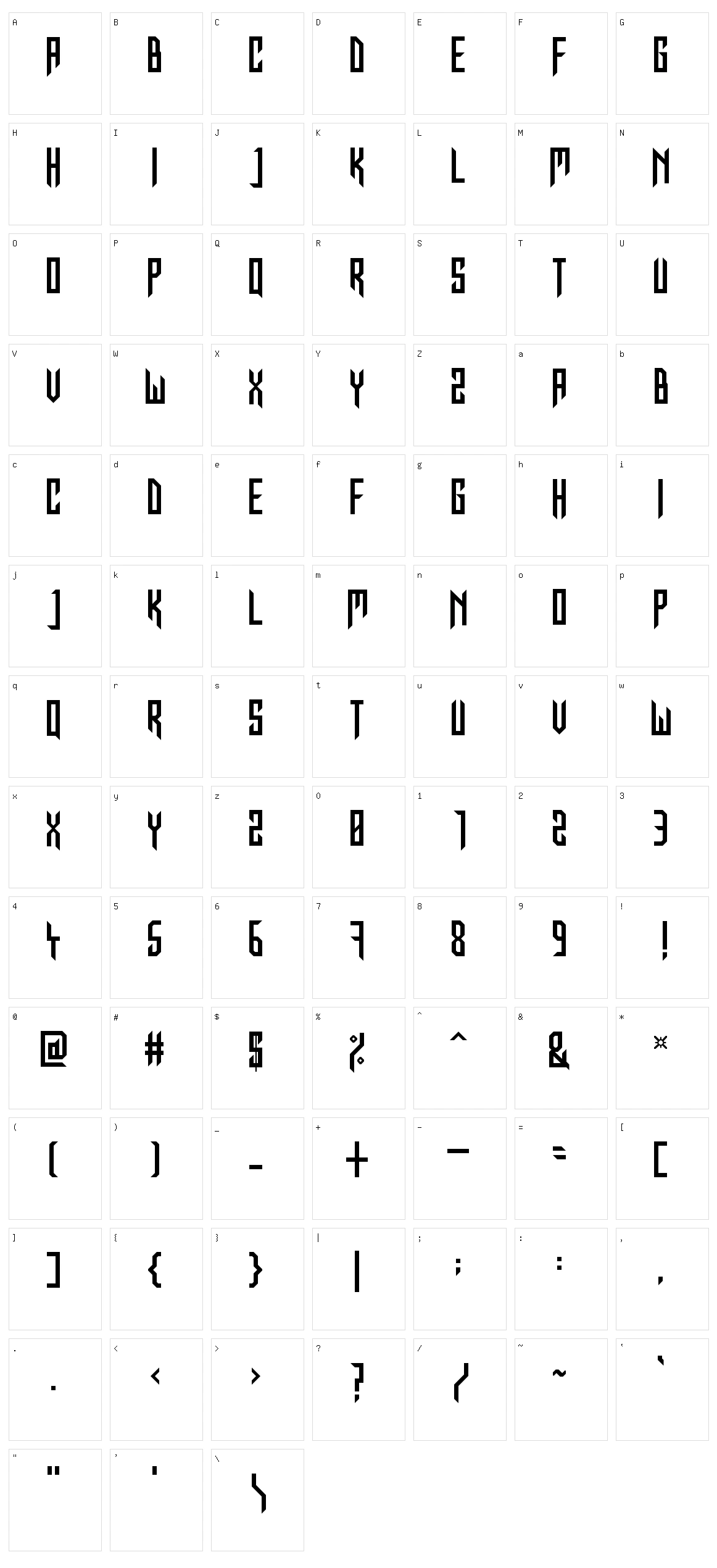 In for The Kill Character Set