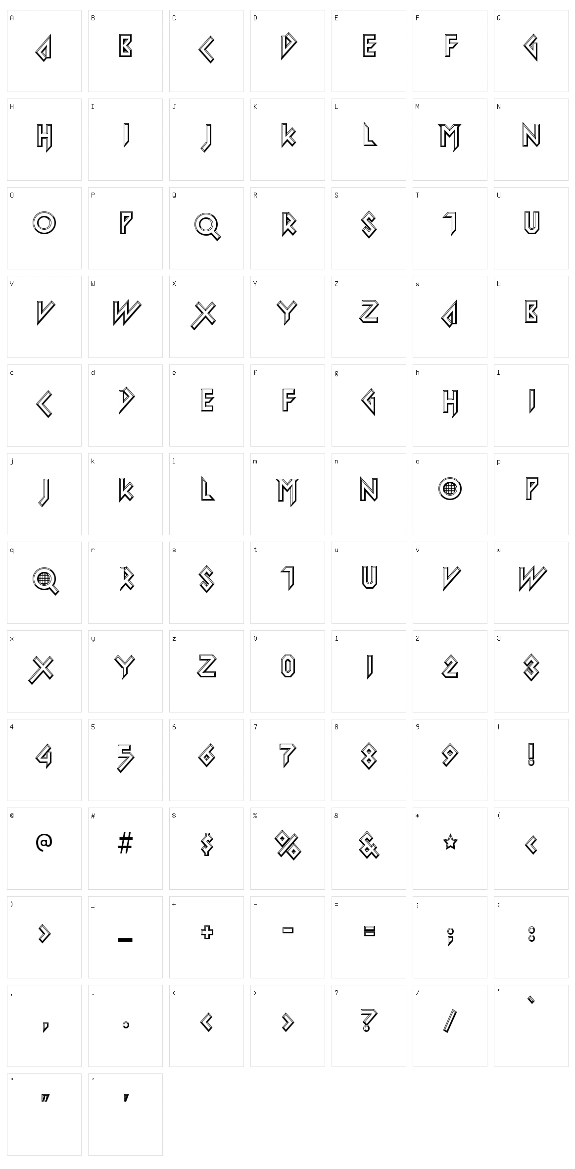 Iomanoid Character Set