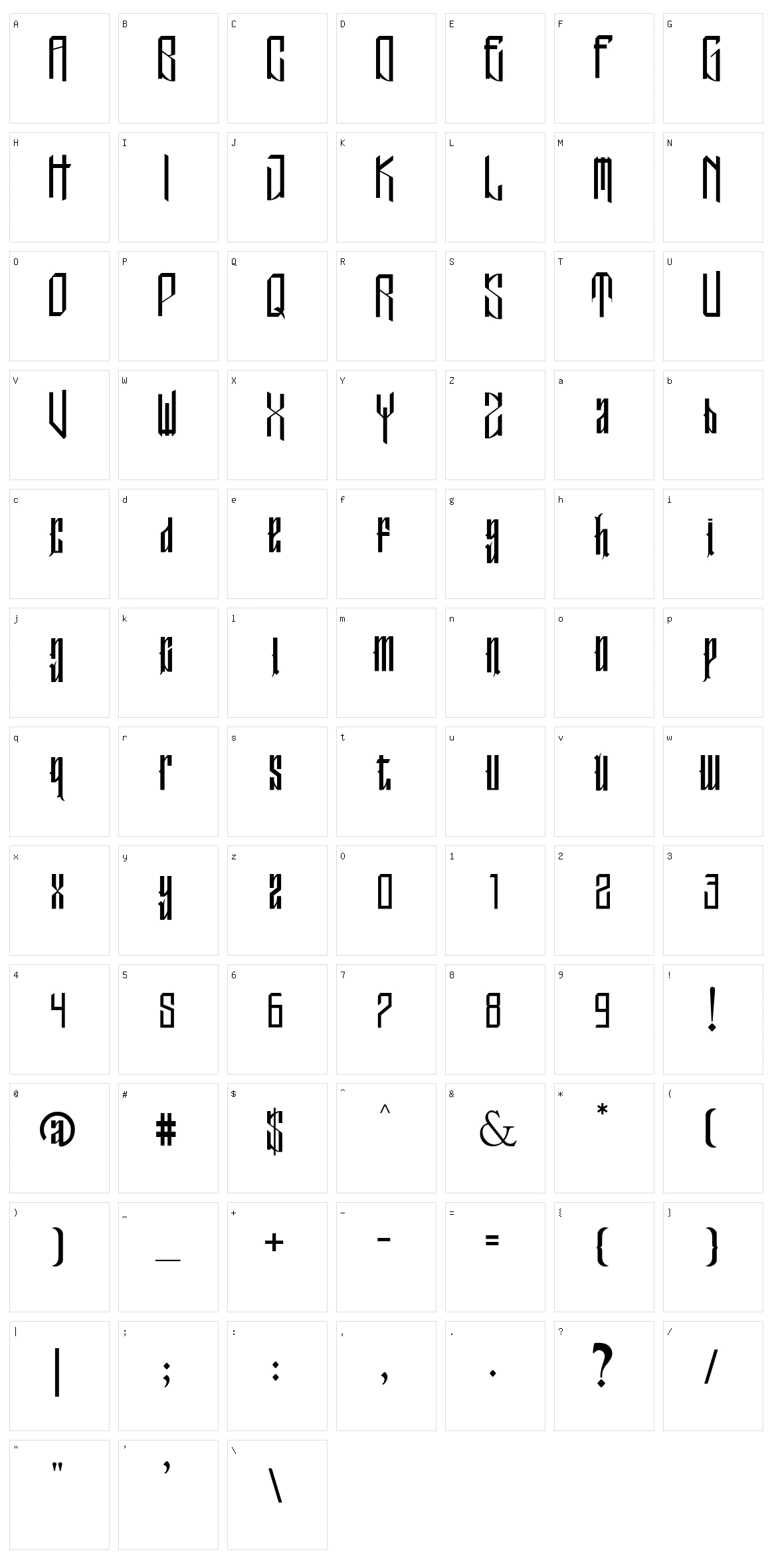 Jantung Character Set