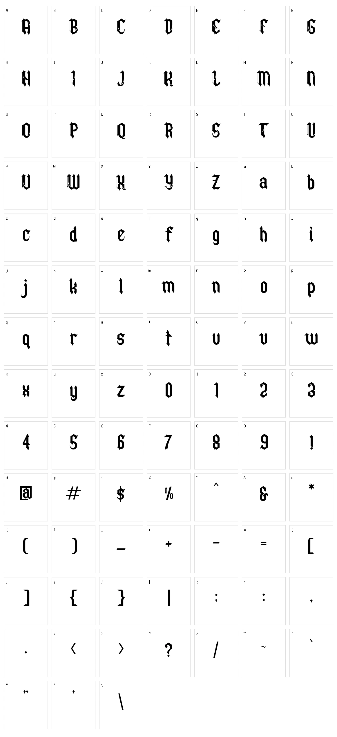 Jeztec Empire Character Set