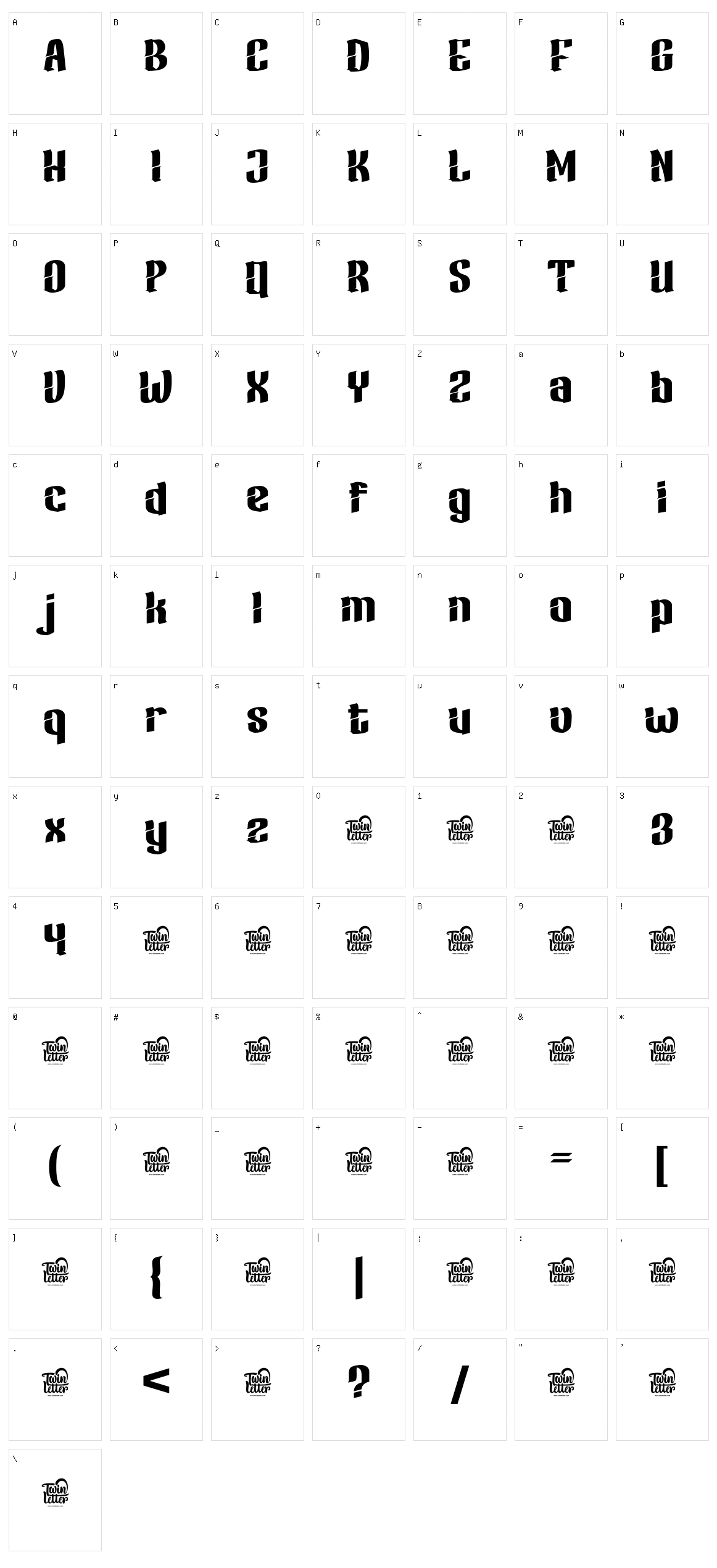 Kinure Character Set